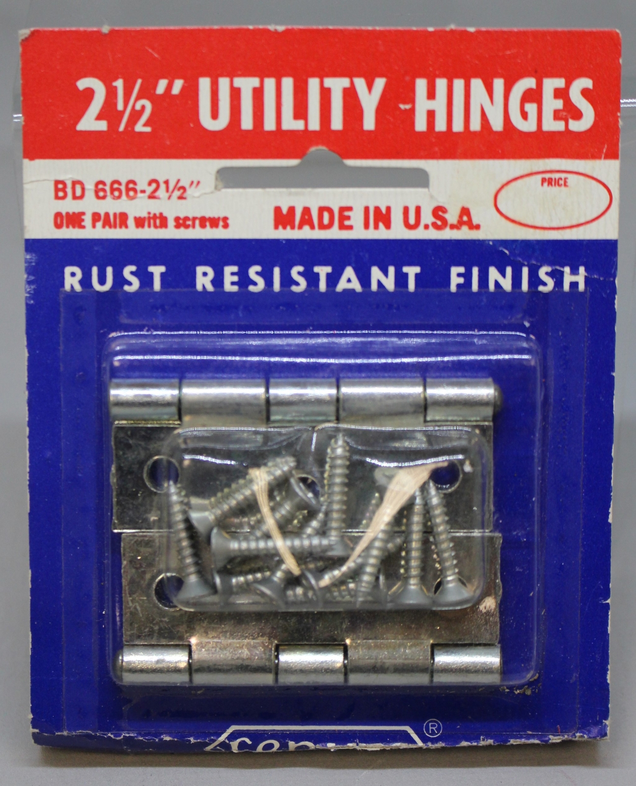 2.5" Utility Hinges - BD 666 - 2-1/2" - Rust Resistant Finish - New
