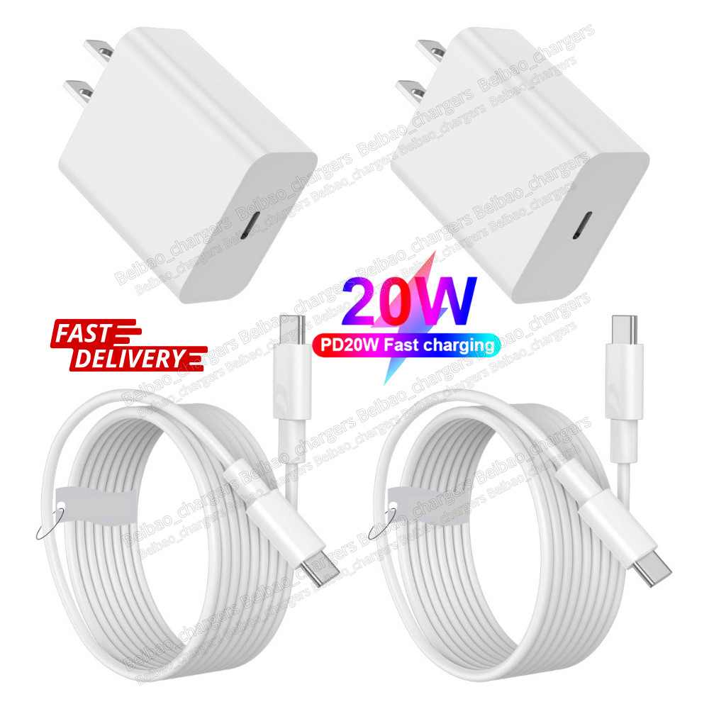 20W USB C Fast Charger PD Cord Type C Power Adapter For iPhone 15 16 17 Pro Max