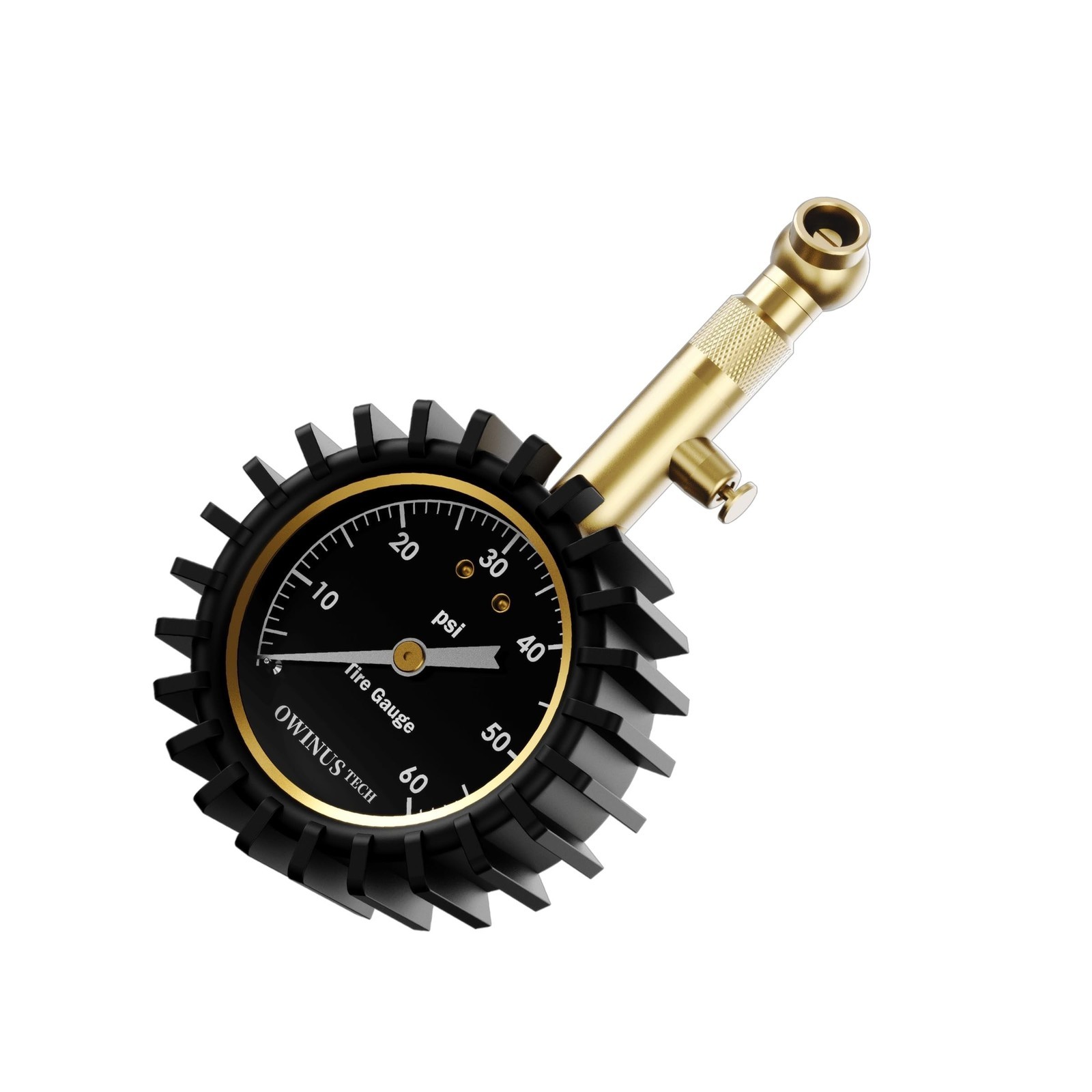 Tire Pressure Gauge - Fit For Universal - 60 PSI, 2" Glowing Dial