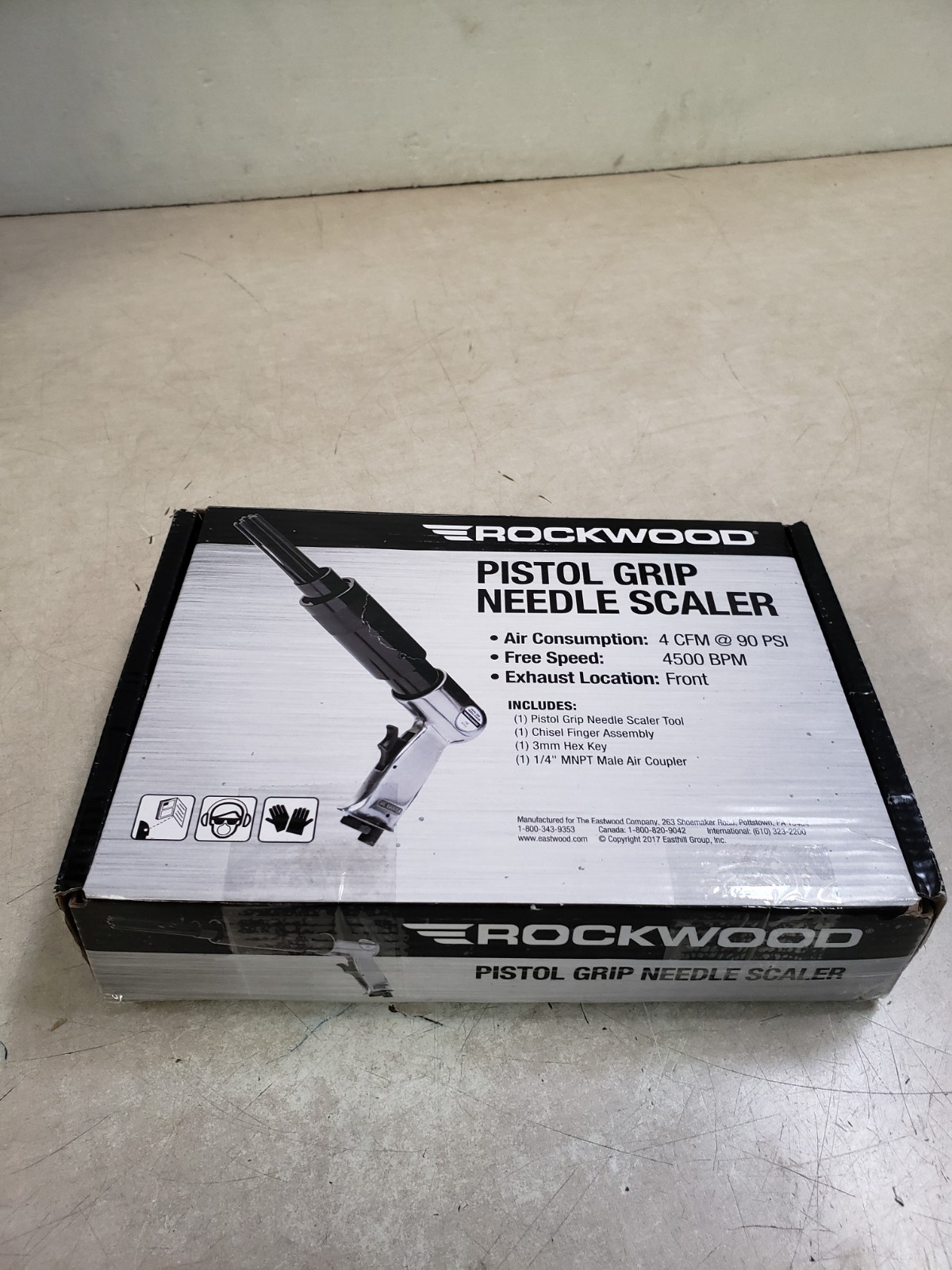 Rockwood Pistol Grip Air Needle Scaler Pneumatic Tool Remove Rust Scale Slag