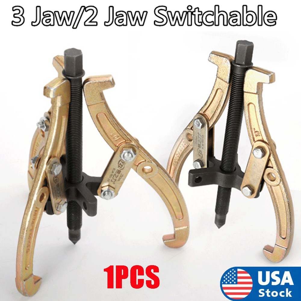 4" Gear Hub Bearing Puller Fly Wheel Pulley Remover Tool 3-Jaw/2-Jaw Switchable