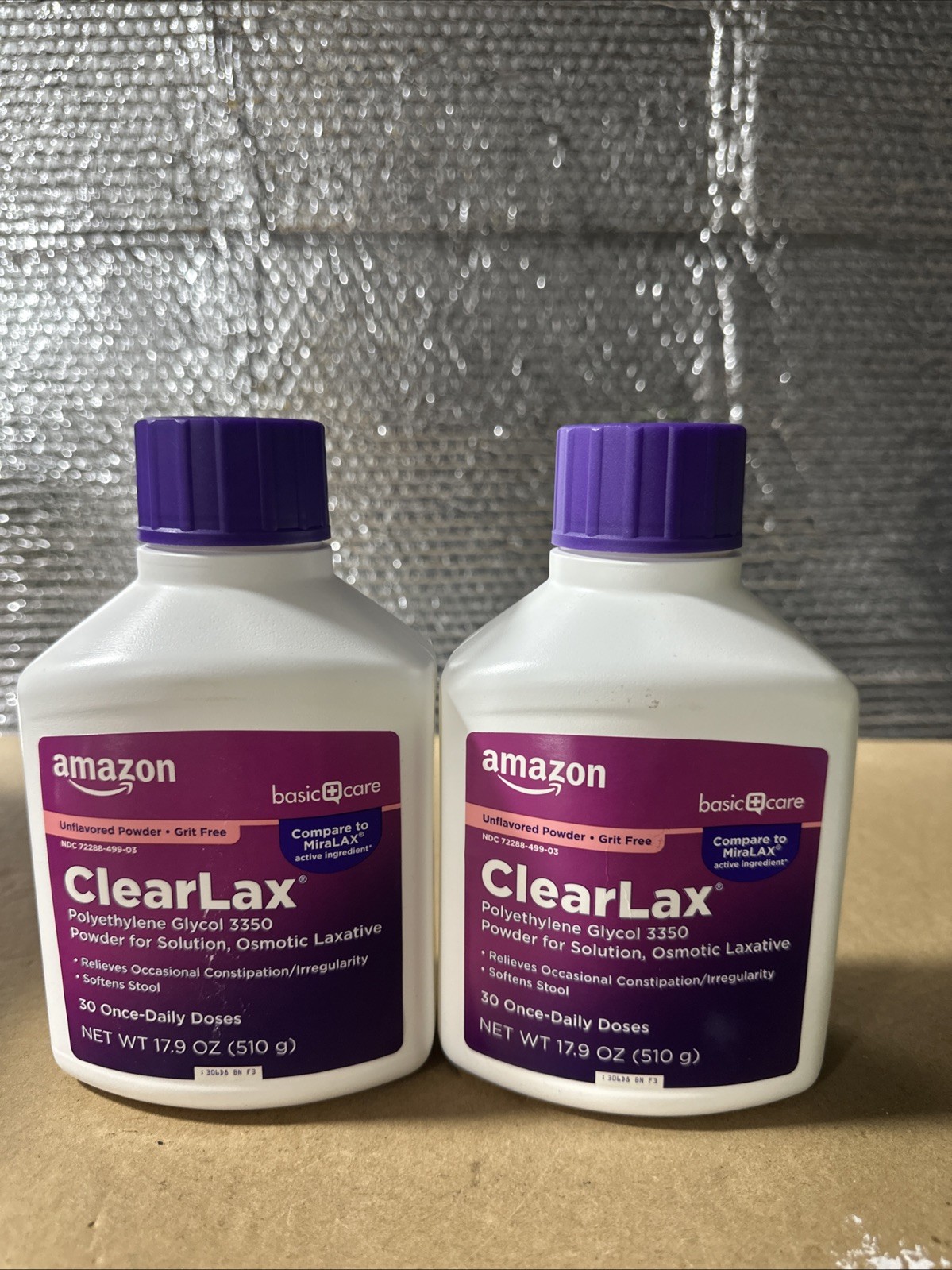 2PK ClearLax PG 3350 Powder  17.9 oz New, Sealed Laxative Powder exp. 12/27