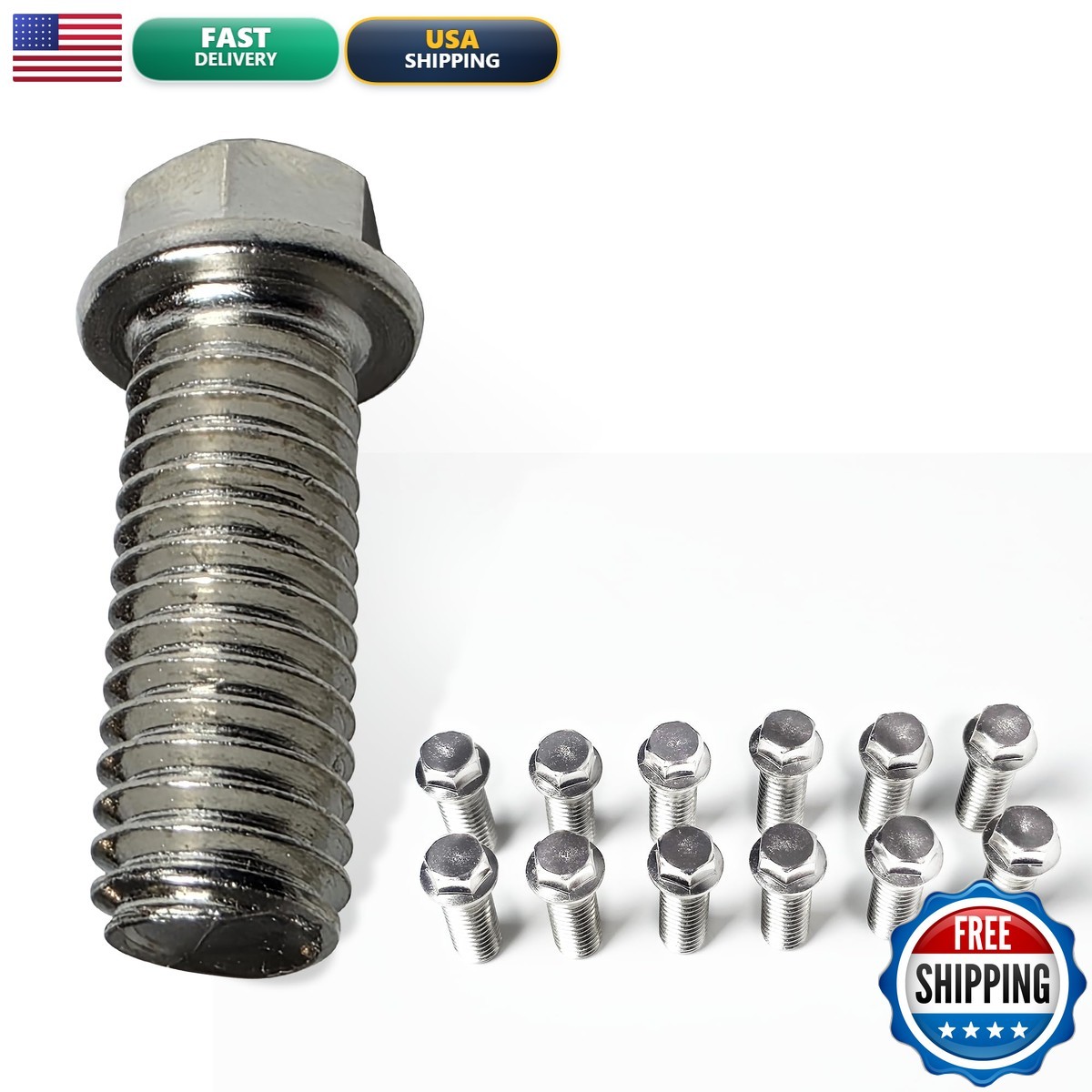 Certified Automotive Experts Header Bolts Chrome Set 12 Small Block And Big