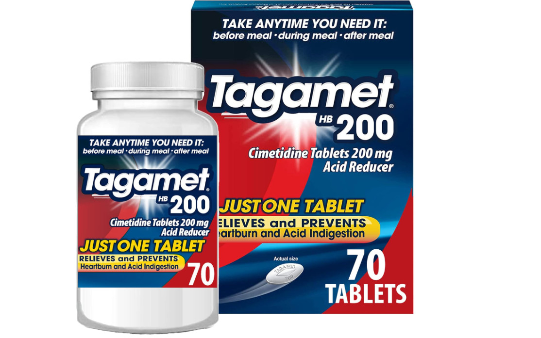Tagamet HB 200 Mg Cimetidine Acid Reducer and Heartburn Relief, 70 Count