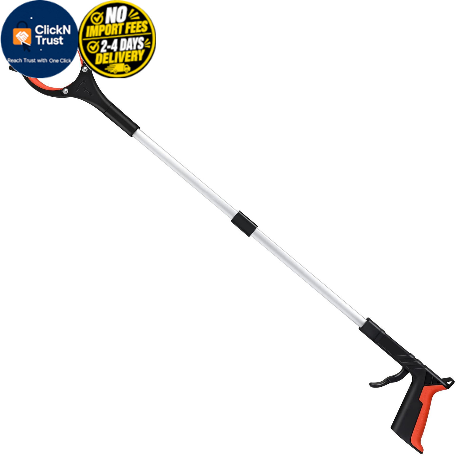 Grabber Reacher Tool, Orange, 32", Foldable Orange1