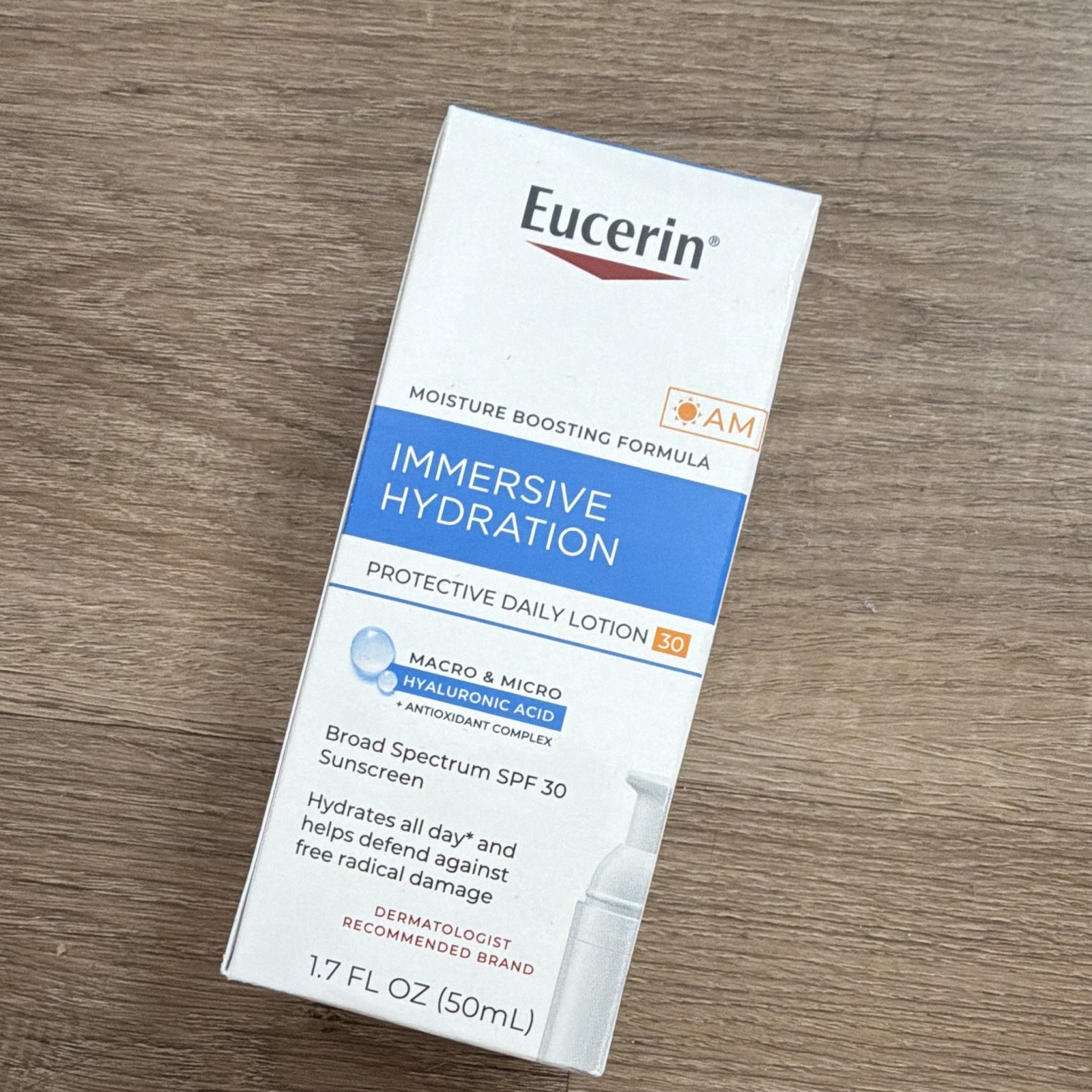 Eucerin Immersive Hydration Face Lotion Sunscreen SPF 30 1.7 fl oz