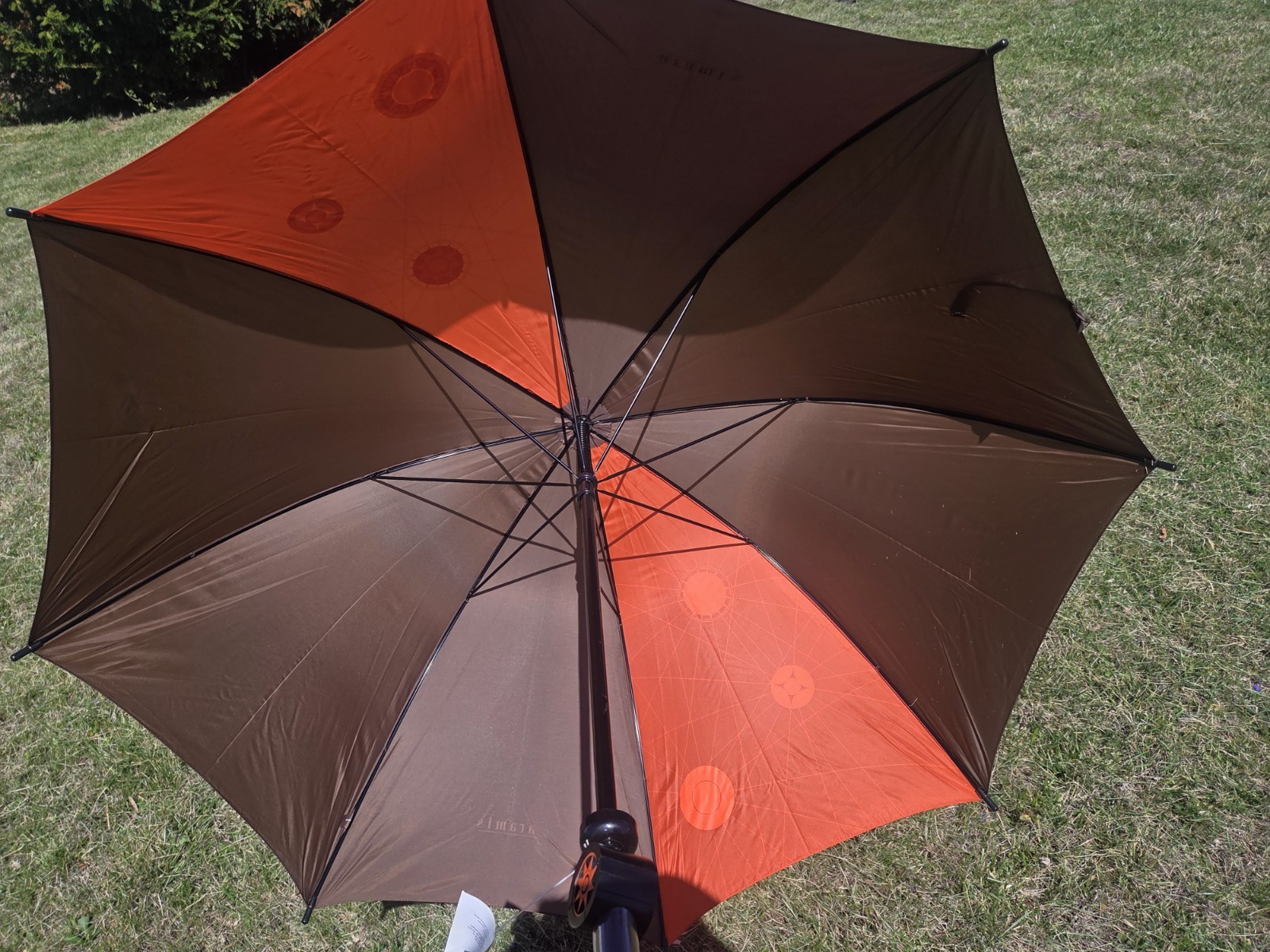 40" Aramis Umbrella Compass Theme Wood Handle -New