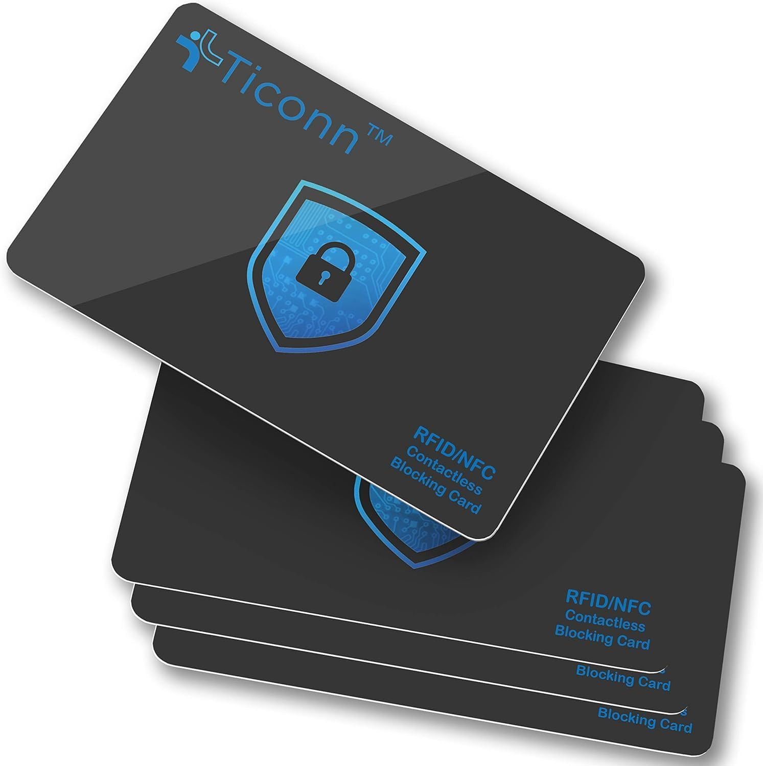 RFID Blocking Cards - 4 Pack, Premium Contactless NFC Debit Credit Card Passport