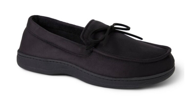 Cozy Mountain Mens Slippers Memory Foam Size M 9-10 Black NEW