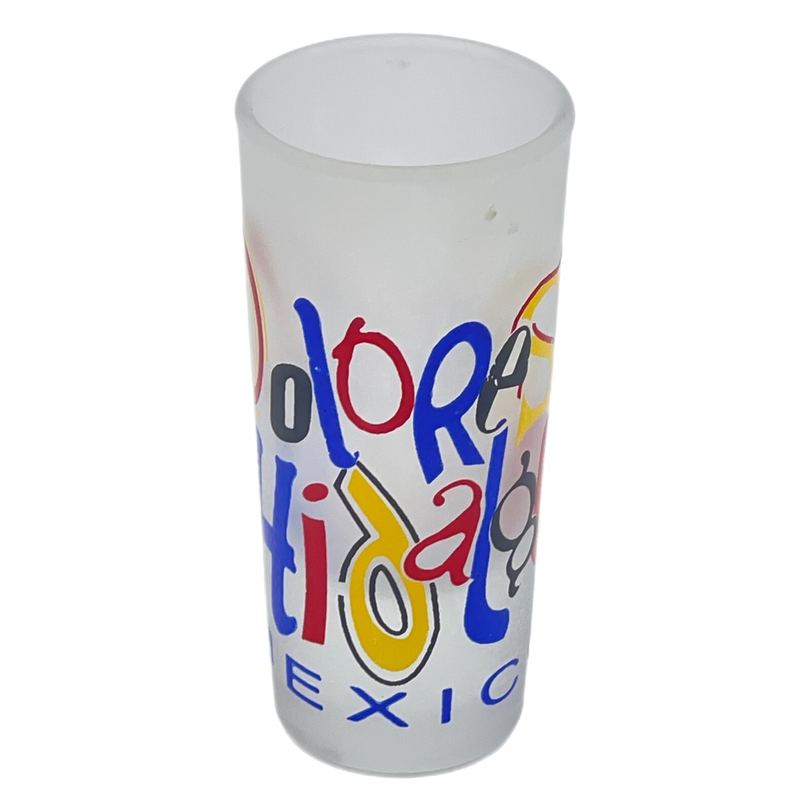 Dolores Hidalgo Mexico Shot Glass Frosted Man Cave Barware Travel Souvenir