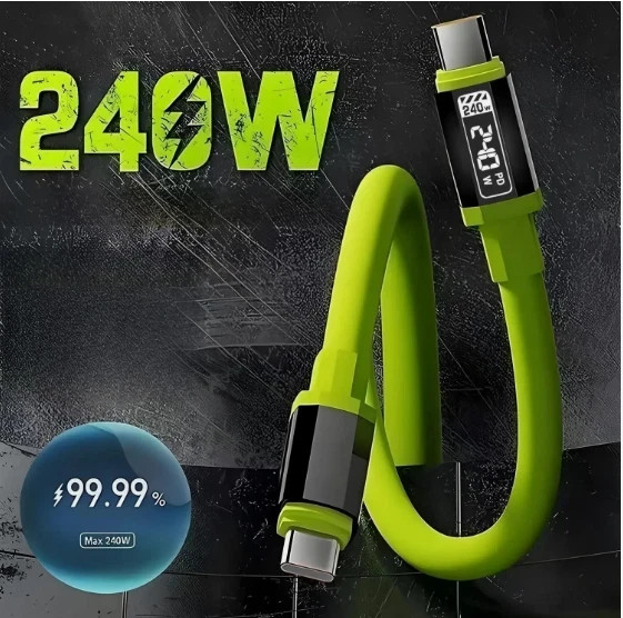 240W PD Type C to C Super Fast Charging Cable USB C Cord MacBook S25