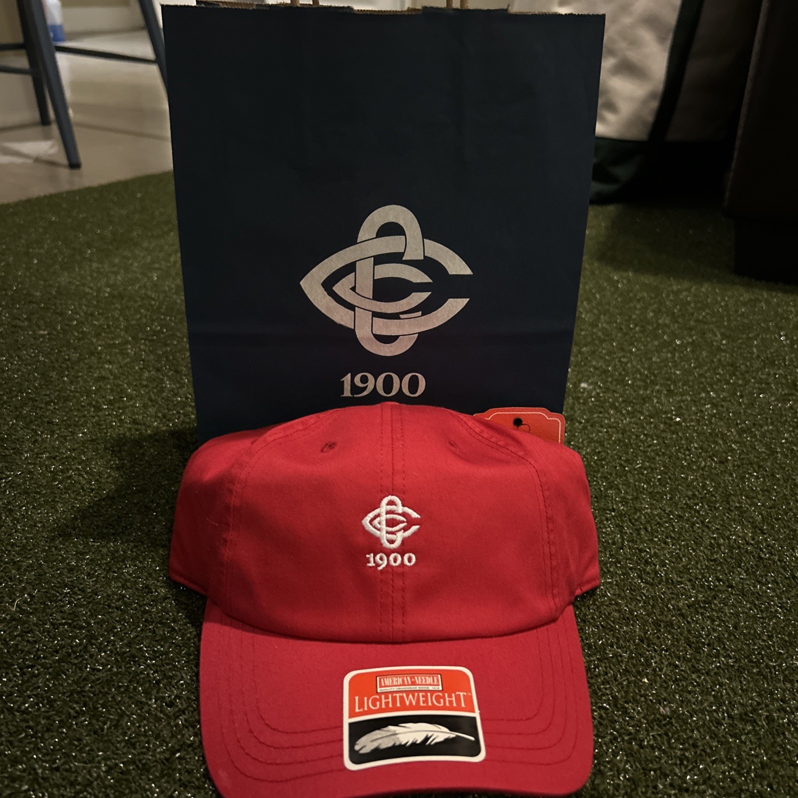 Top 100 Private club American Needle lightweight golf hat red color NWT