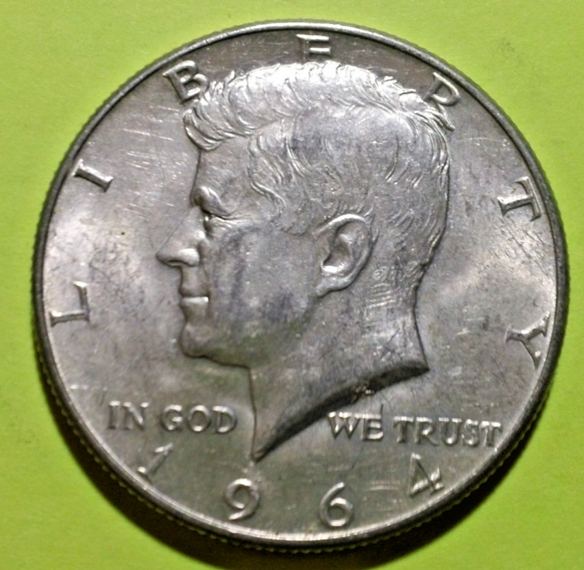 1964 Kennedy Half Dollar, nice detail, circulated, LOW-Cost shipping!