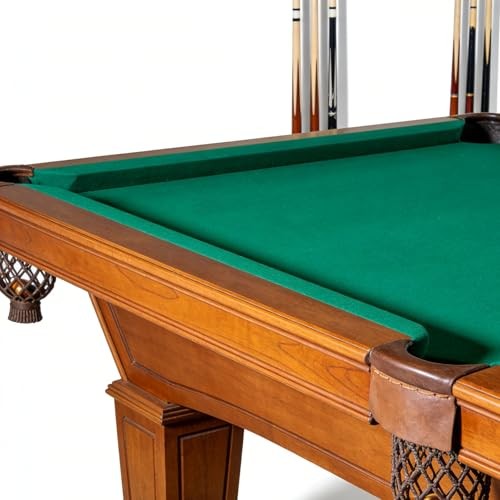 Pool Table Cloth Replacement—Billiard Felt with 6 Rail Strips—Pre 7ft Green