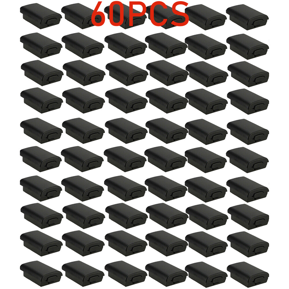 60x AA Battery Back Cover Case Shell Pack For Xbox 360 Wireless Controller Black