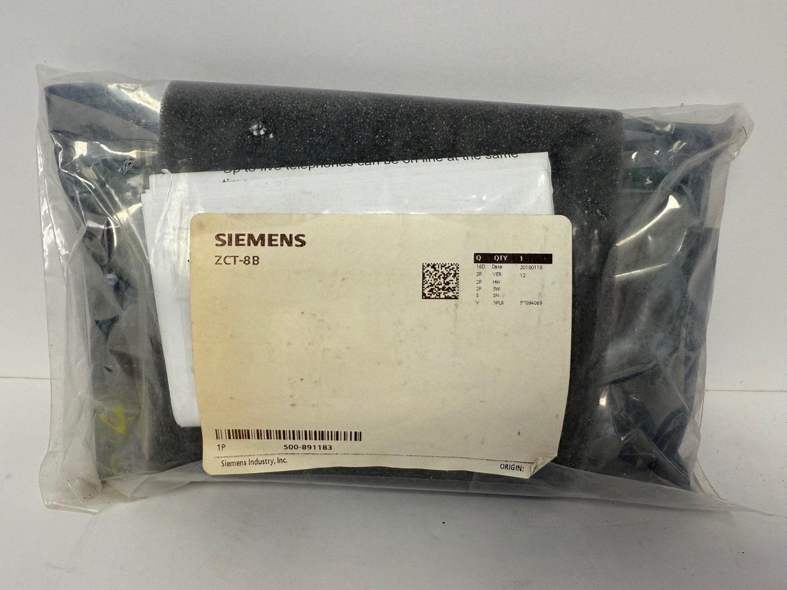SIEMENS 500-891183 ZCT-8B PLUG-IN TELEPHONE ZONE CARD NEW