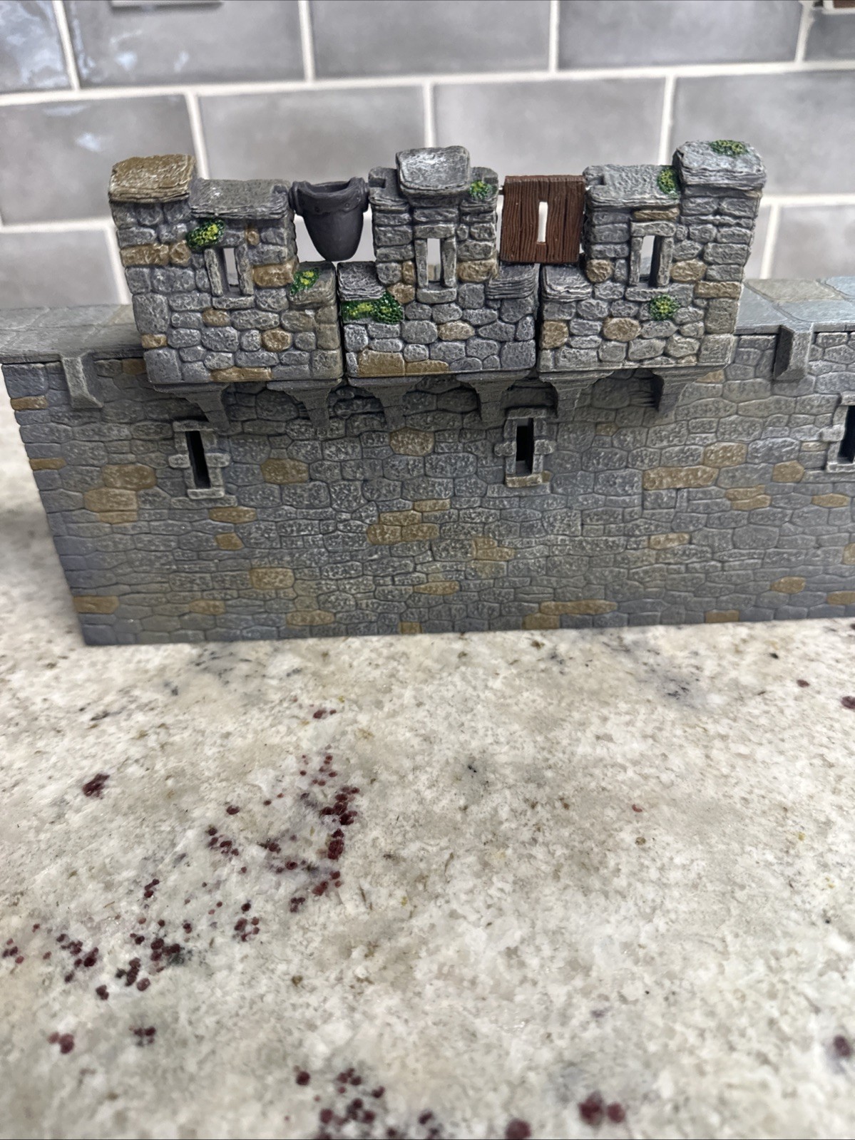 Dwarven Forge Castle Battlement Transitions, Right Left, And Straight.