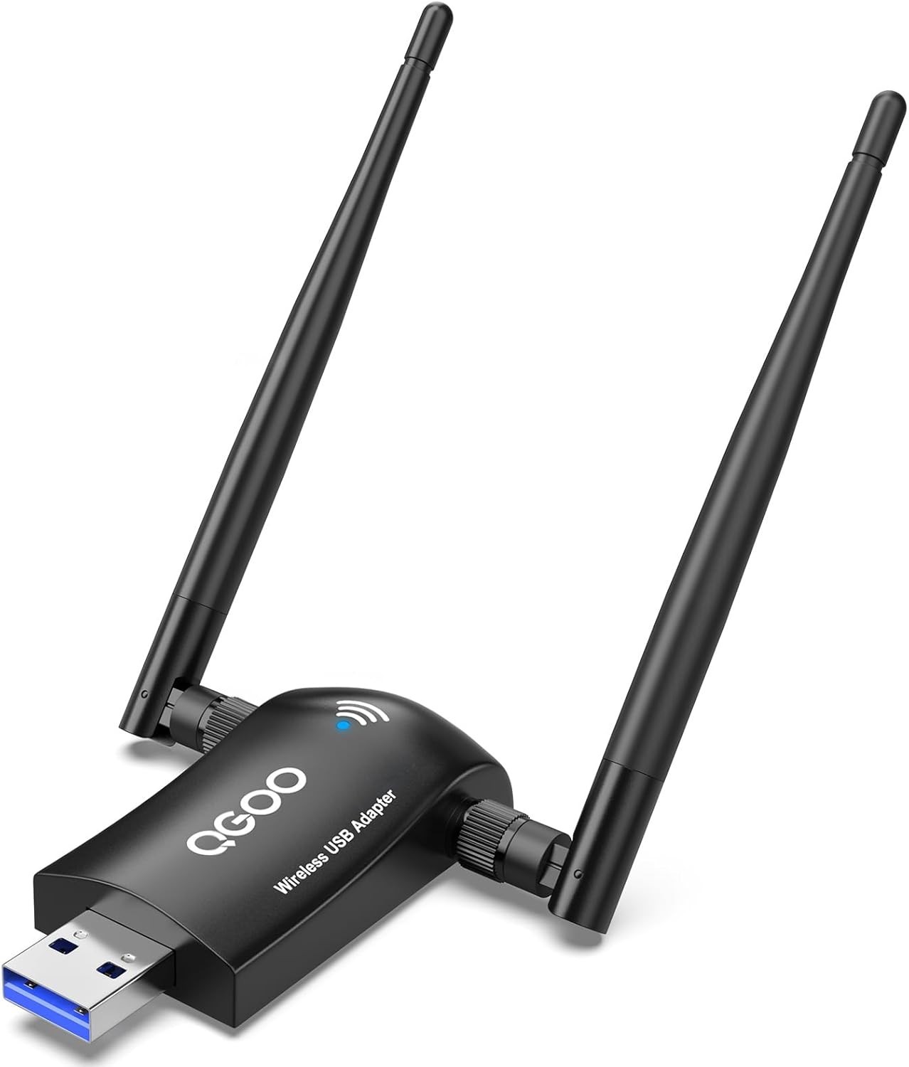 QGOO 1616 USB WiFi Adapter AC1300Mbps Dual Band 5dBi Antennas for PC AX1800