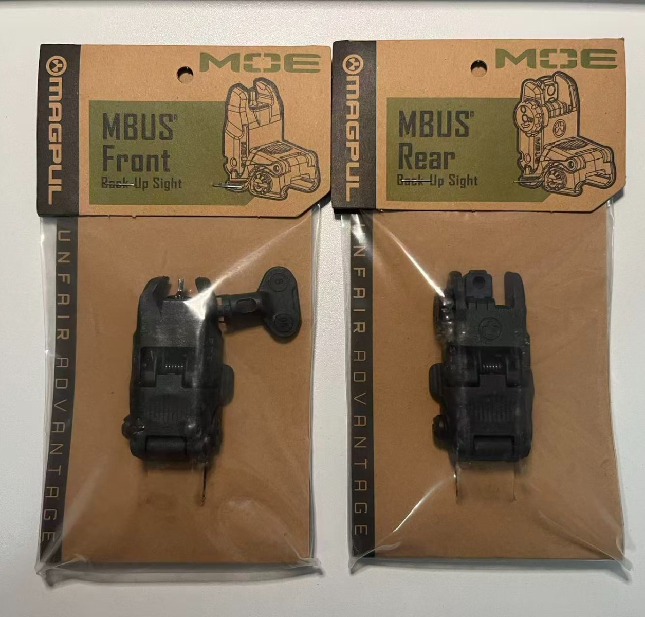 Mągpul Gen2 Flip Up Back Up Sight Front And Rear Sights NEW