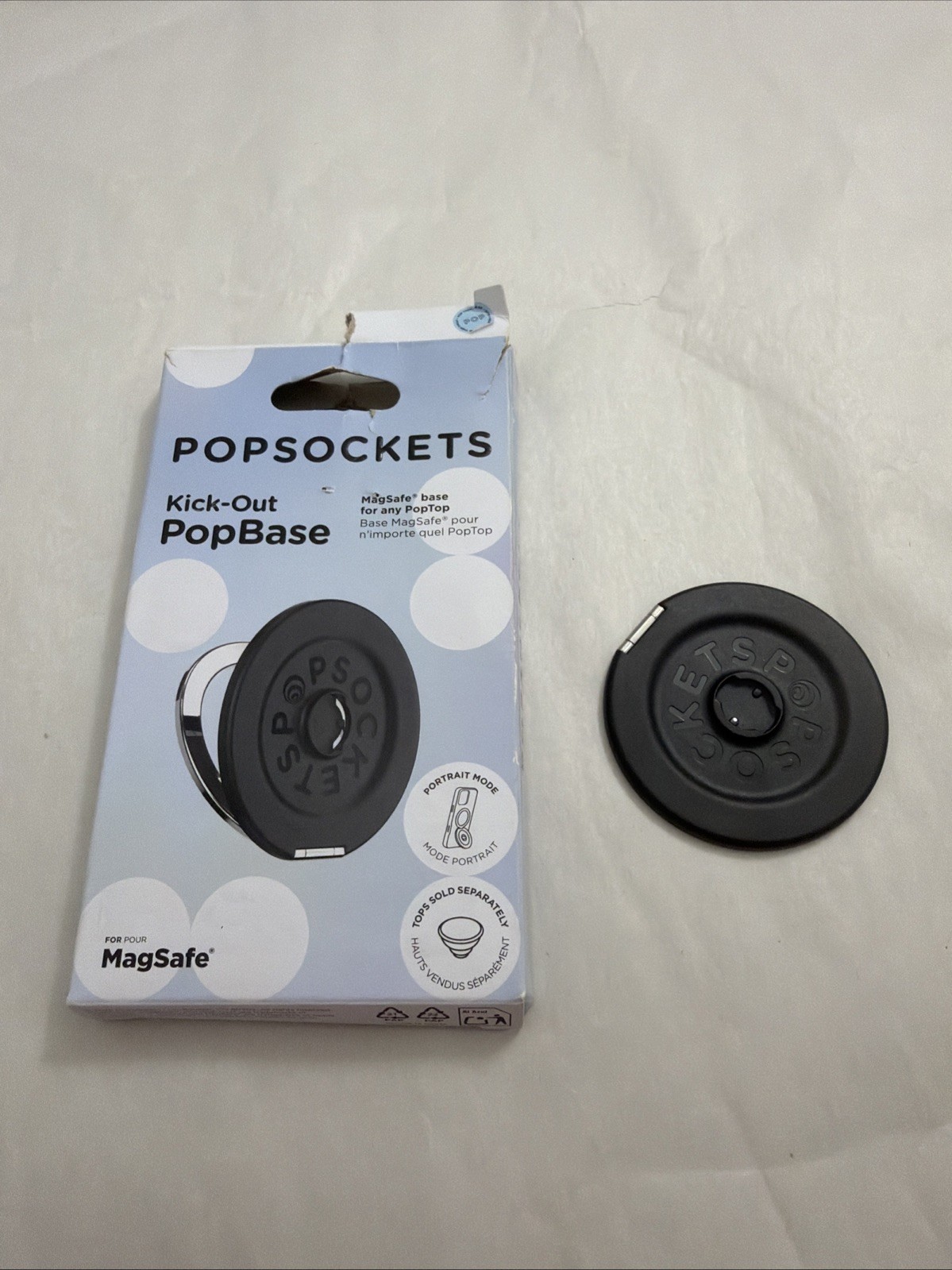 PopSockets MagSafe Kick-Out PopBase Base For Any Poptop Black PREOWNED!