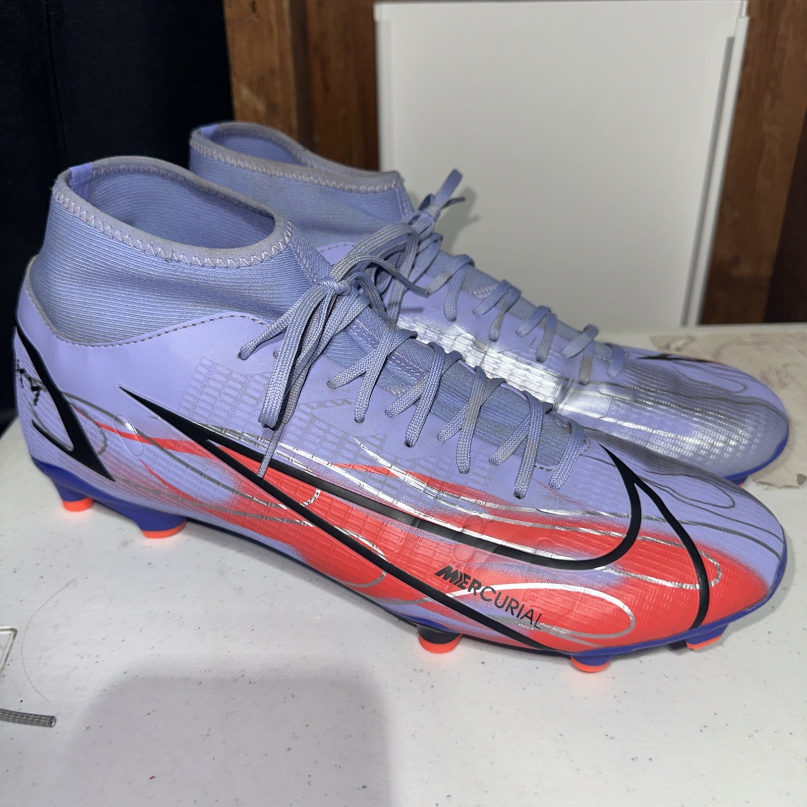 Nike Mercurial Superfly 8 Kylian Mbappe Flames Soccer Shoes Men’s Size 12