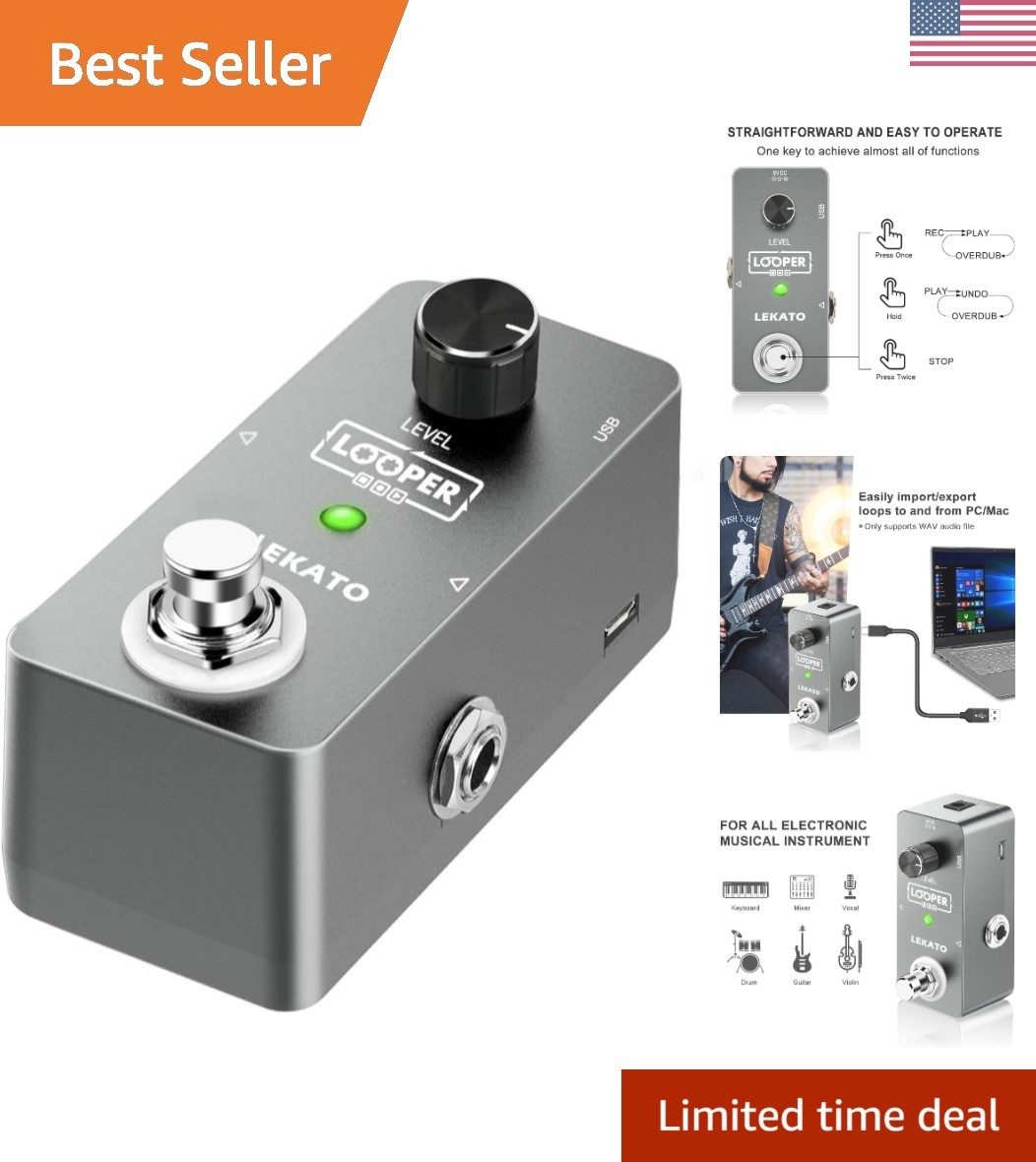 Guitar Looper Effect Pedal Loop Pedal 5 Minutes Looping Time Looper Pedal ONE...