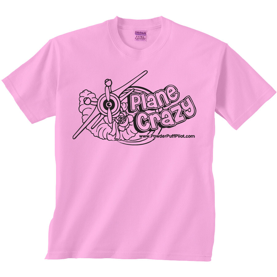 New “Plane Crazy” T-Shirt for Toddlers, Size 2T, Pink, 100% cotton, preshrunk
