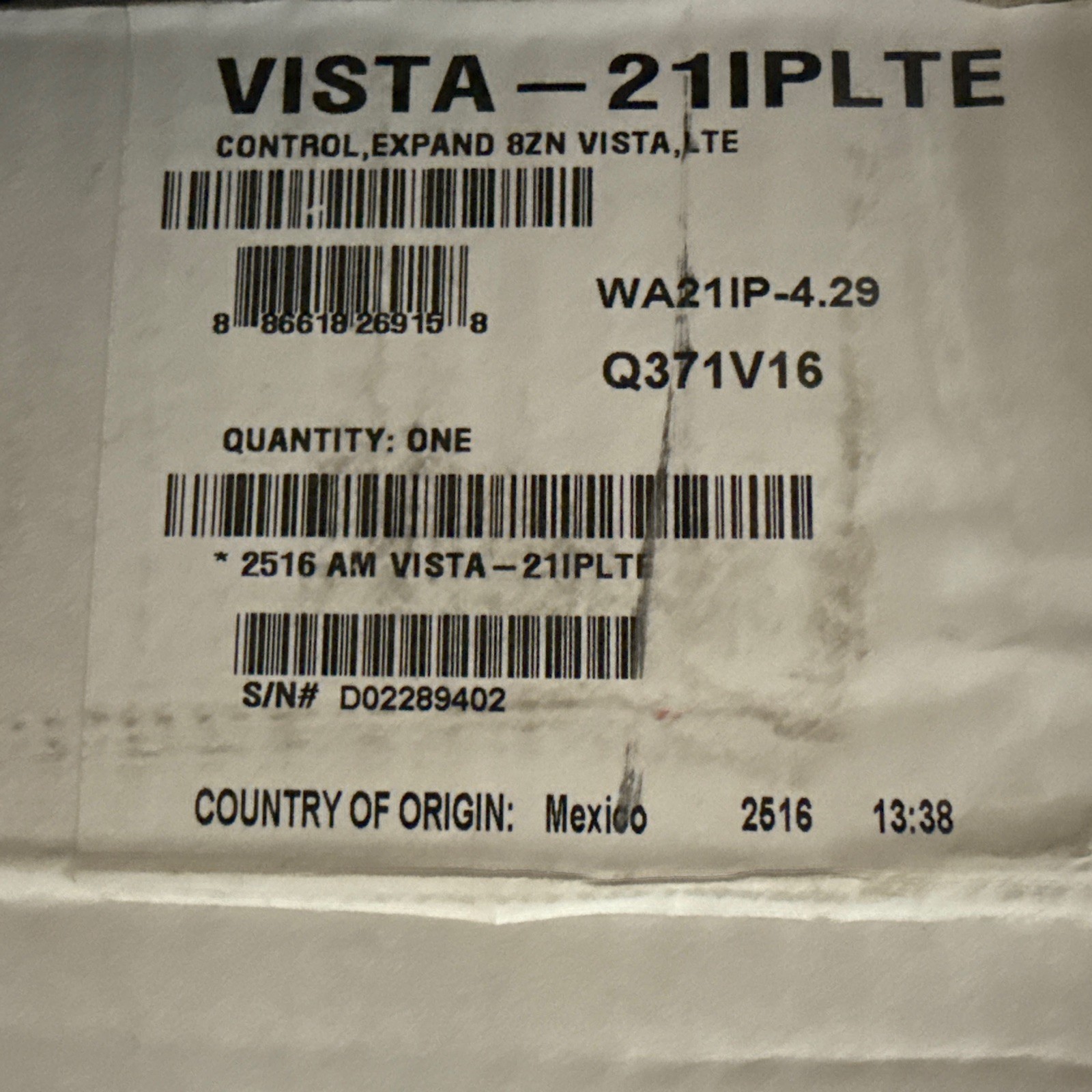 Honeywell Resideo Vista 21IPLTE Dual-Path Control Panel (Vista-21IP)