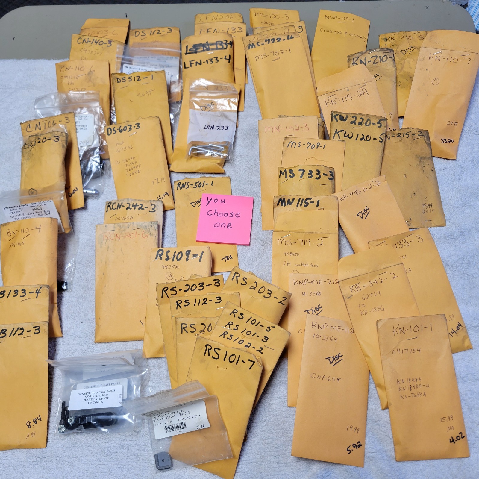 Duo-Fast OEM Pneumatic Nailer Parts, You Choose Which One by MPN - New Old Stock
