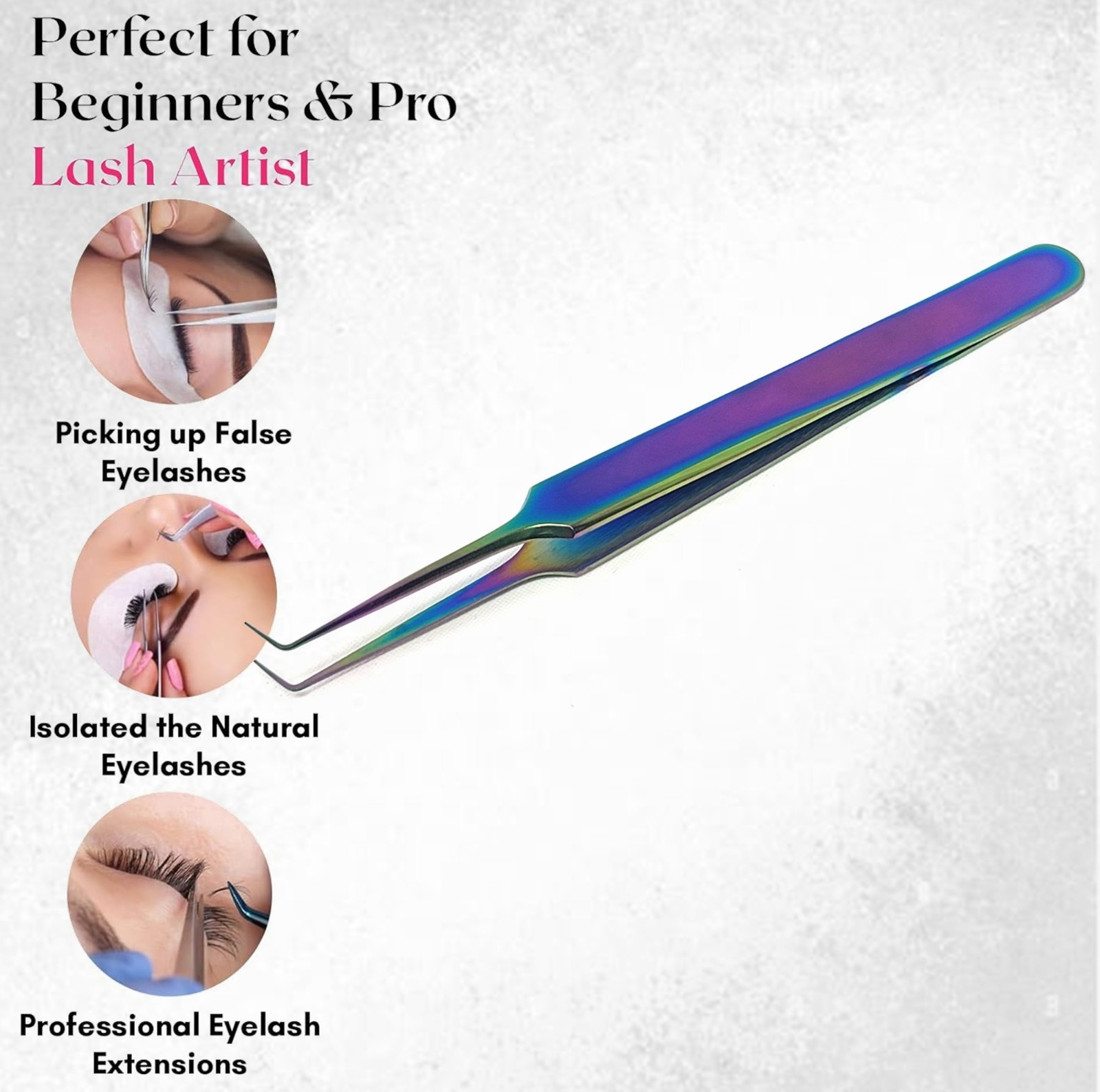 Eyelash Extensions Tweezers Fine Precision Tip Needle Point