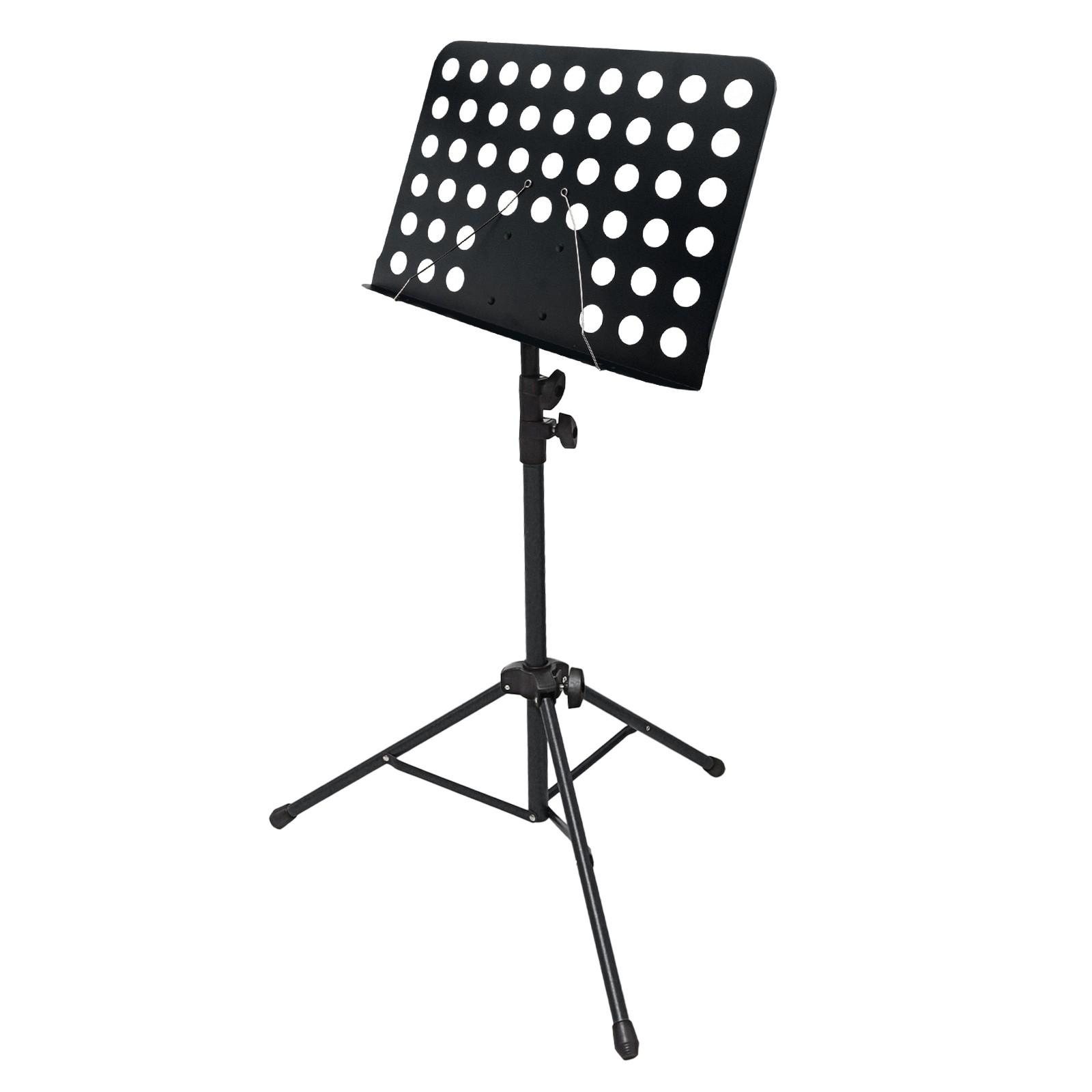 Portable Foldable Music Stand with 5-Height Adjustment, 360-Degree Rotation