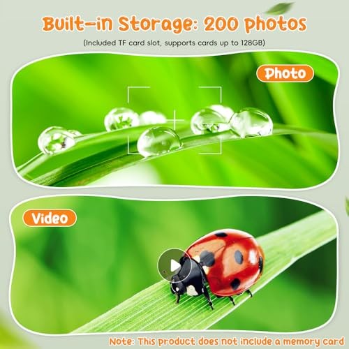 2-in-1 Kids Microscope Telescope, 2.0" 1000X Digital Microscope for Yellow