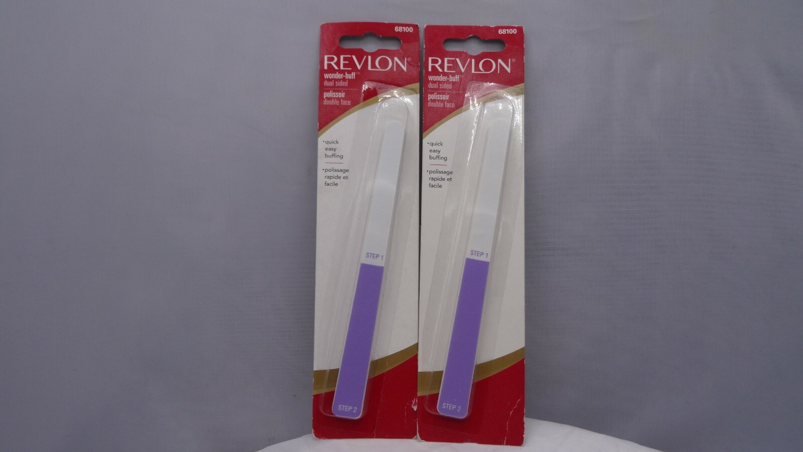 Revlon Wonder Buff Dual Sided Nail File    68100 LOT OF 2
