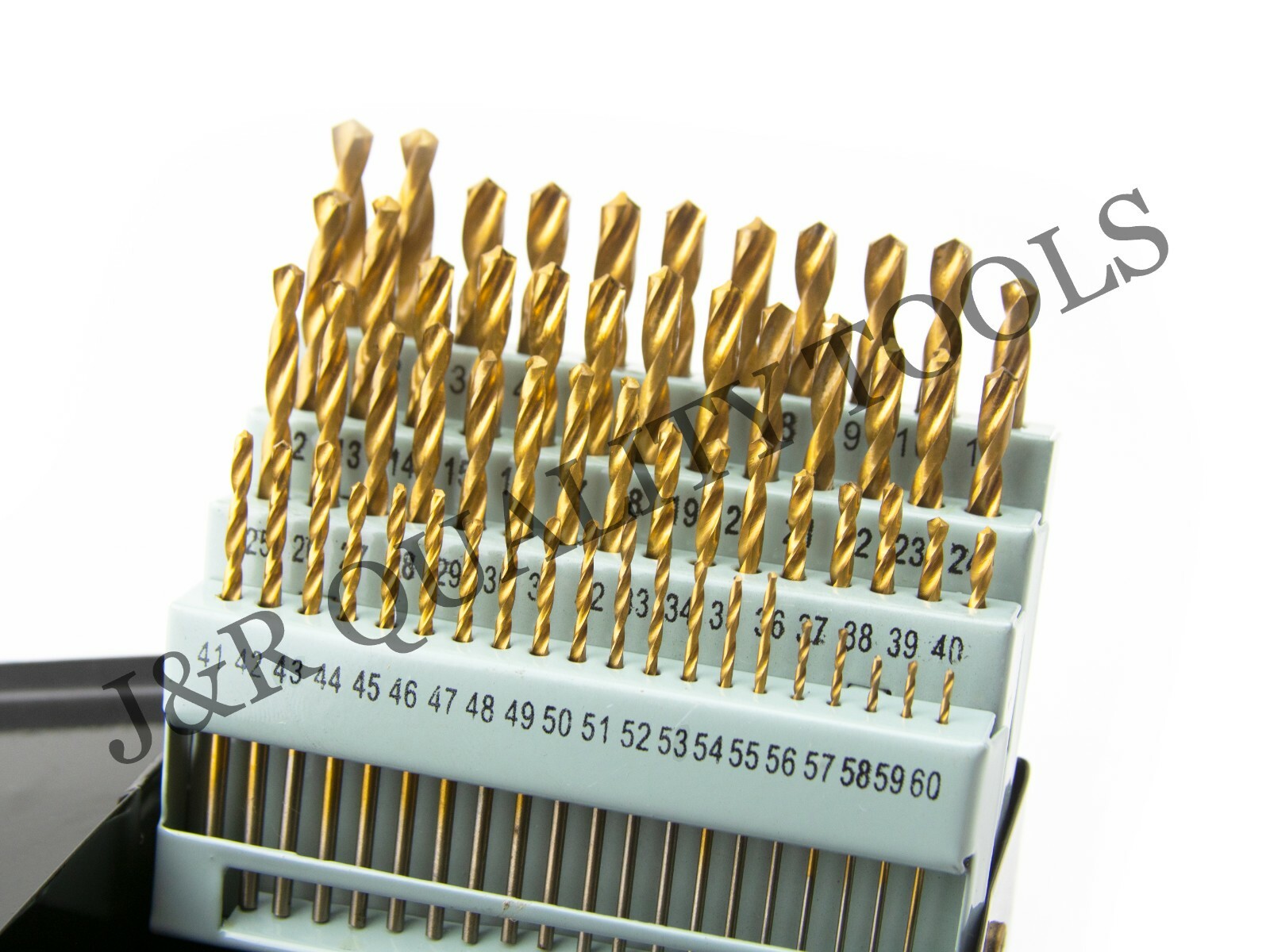 60 Pc Titanium Nitride Coated Numbered Drill Bit Set #1 ~ #60 (0.228"-0.04)