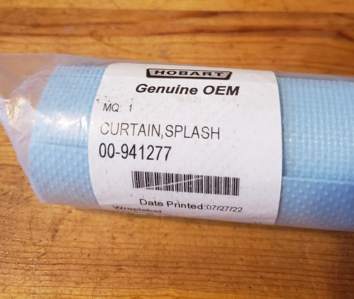 NEW Hobart Dishwasher Splash Curtain 00-941277 Geniune OEM, Free Shipping