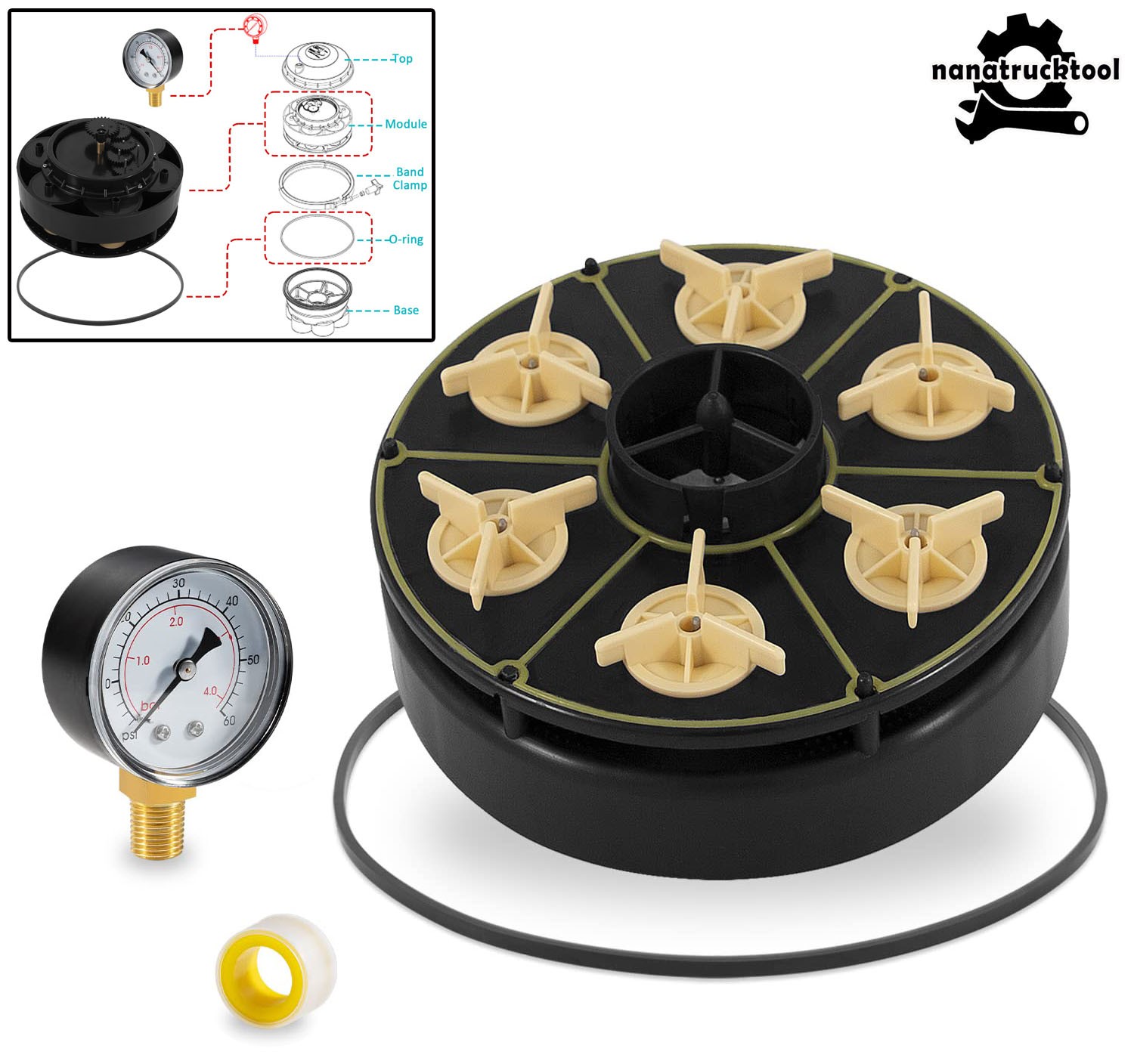 For Paramount 004-302-4408-00 6-Port Module and 005-302-3590-00 Pressure Gauge