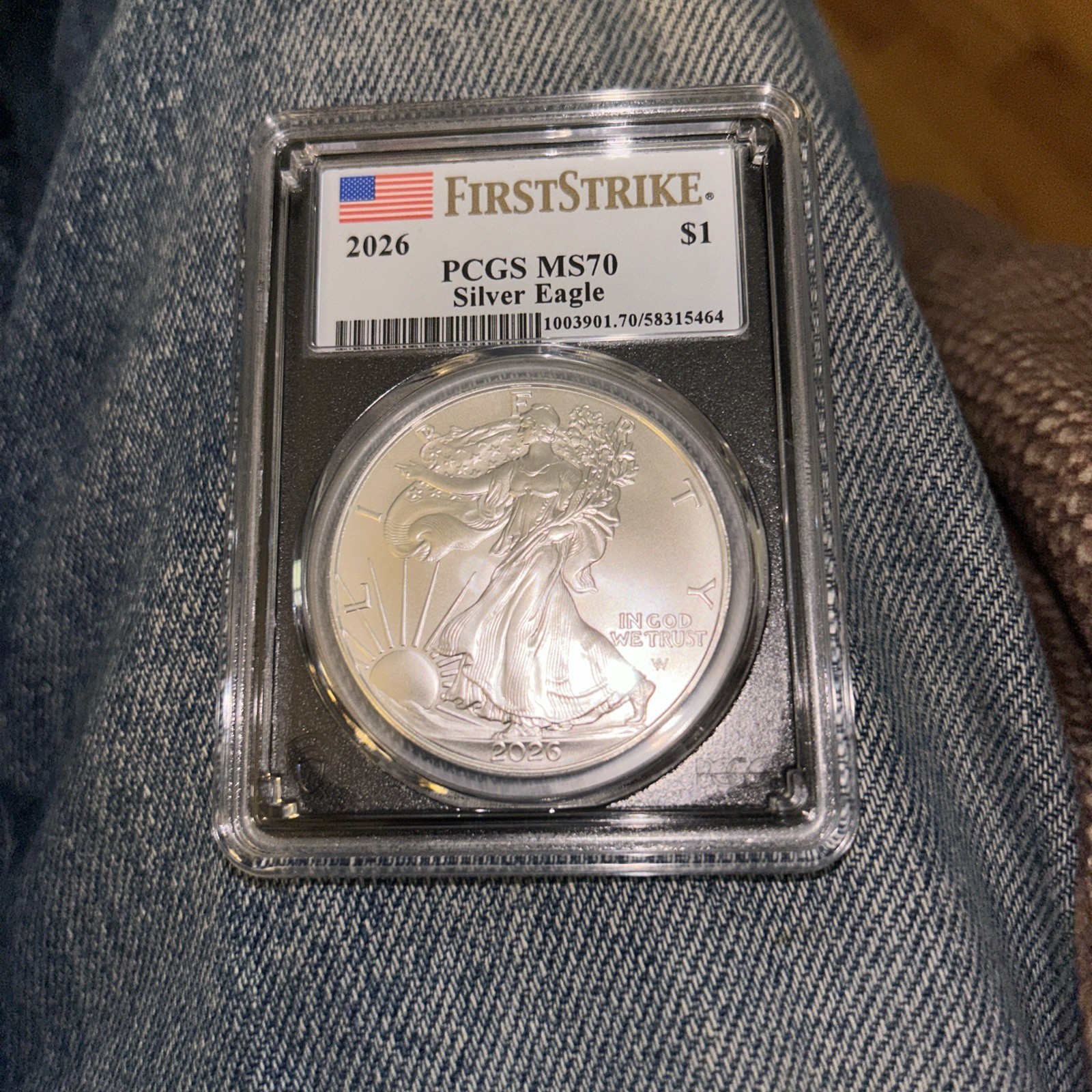 2026 $1 American Silver Eagle PCGS MS70 First Strike .999