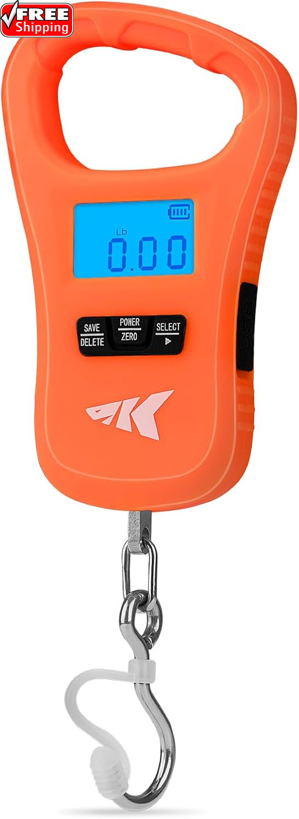 Toughtide Fishing Scale, USB Charging, 65Lb Capacity, Ultra-Thin Digital Fish Sc