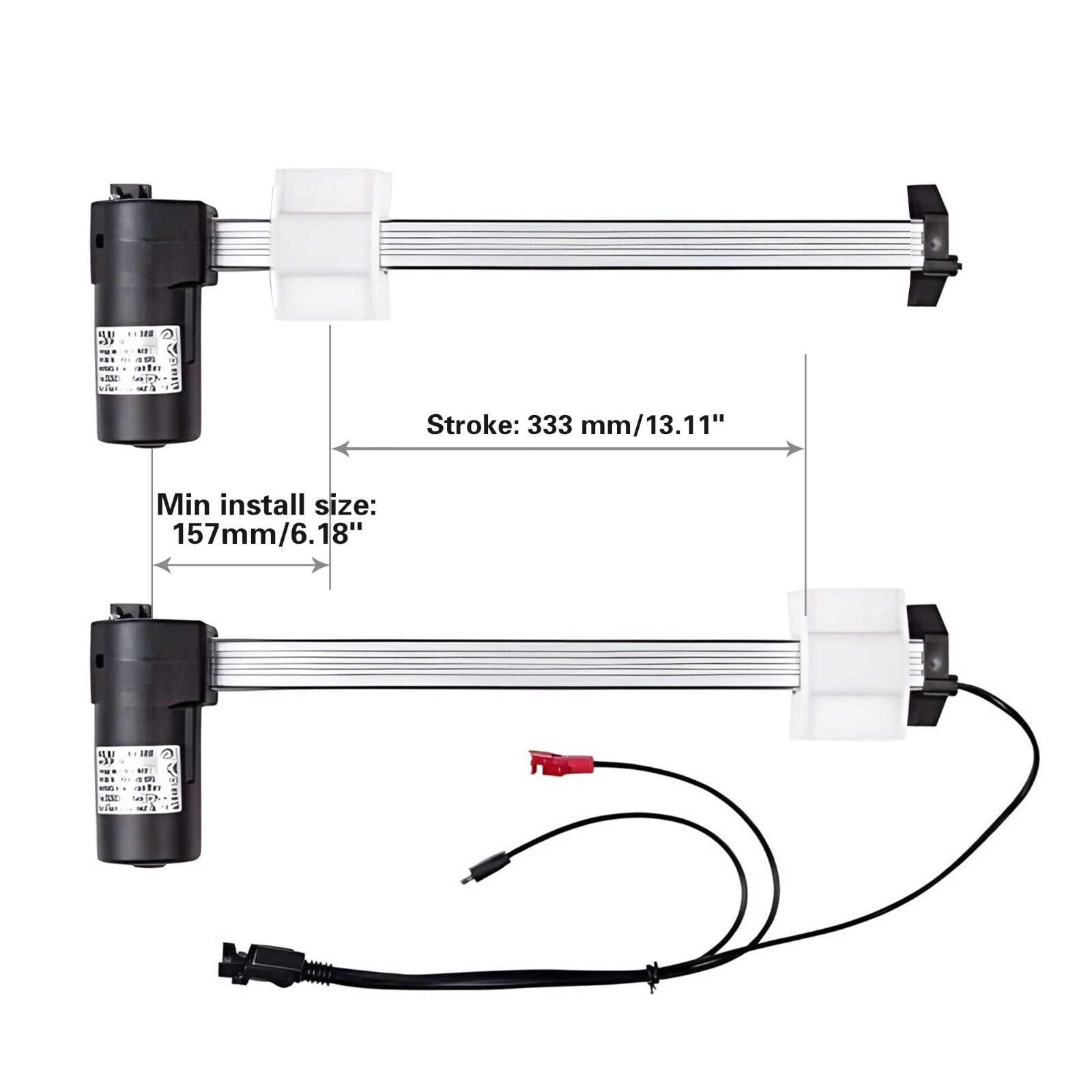 Power Recliner Mulin ML8 ML8-205B1 Motor Linear Actuator for Sofa Lift Chairs