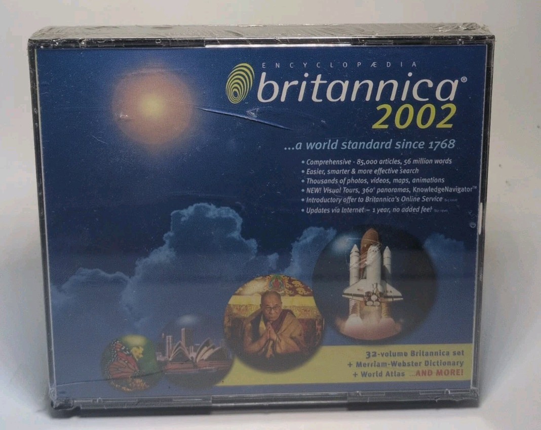 Encyclopedia Britannica 2002 Deluxe Edition CD ROM Windows Version 3-Disc NEW