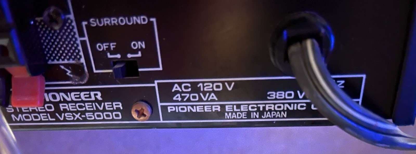 Pioneer Audio Video Stereo Receiver VSX-5000
