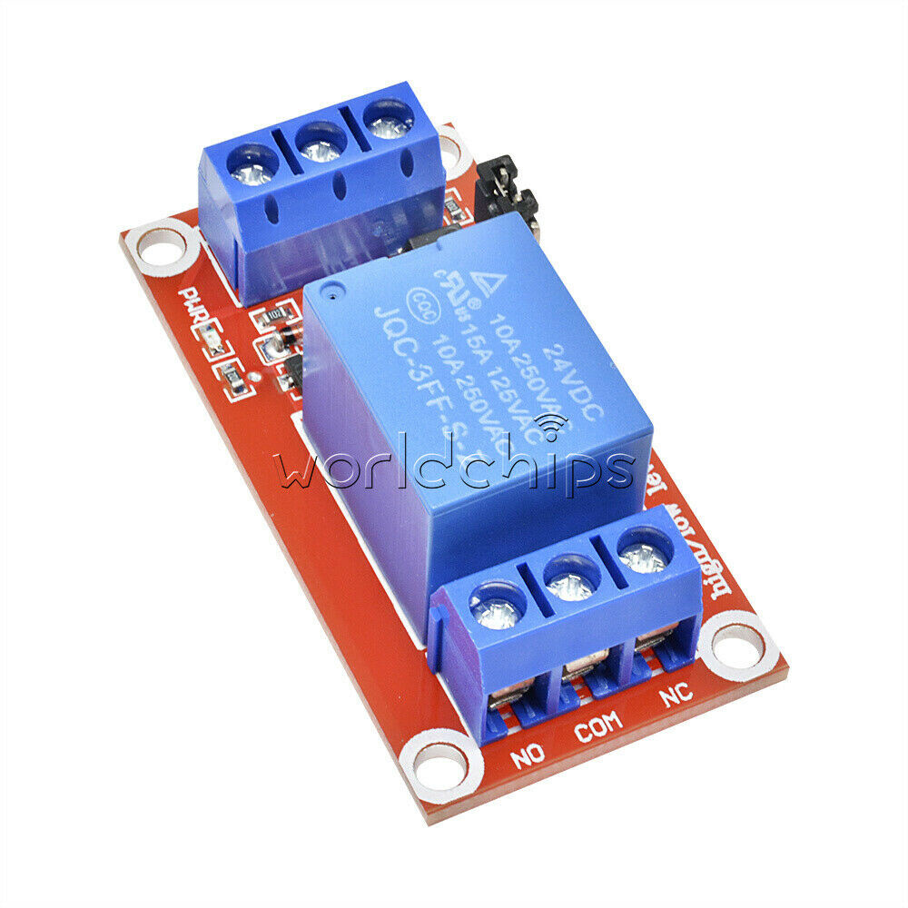 DC 24V 1 Channel Relay Module with Optocoupler H/L Level Trigger for Arduino