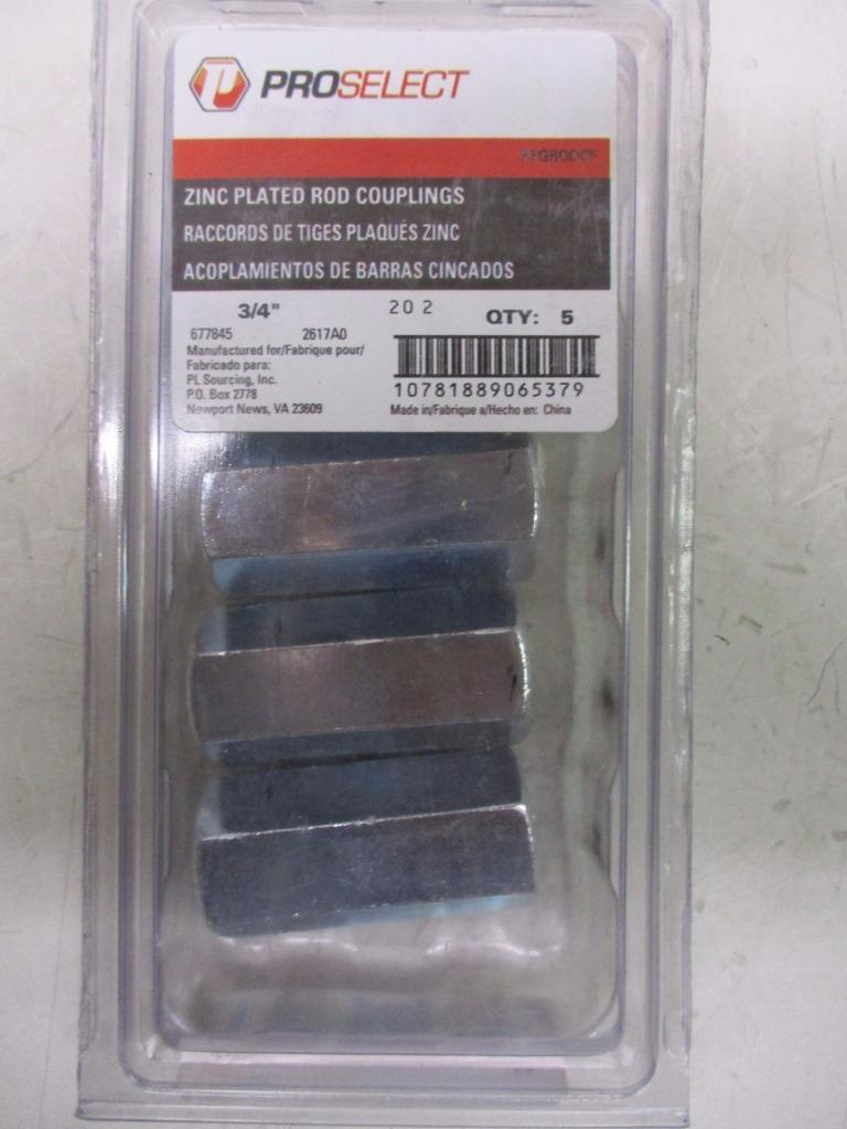 ProSelect Zinc Plated Rod Couplings, 3/4";  677845