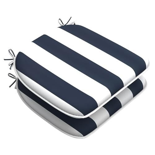 Set of 2 Outdoor Chair Cushions for Patio 2 Count (Pack of 1) Cabana Navy