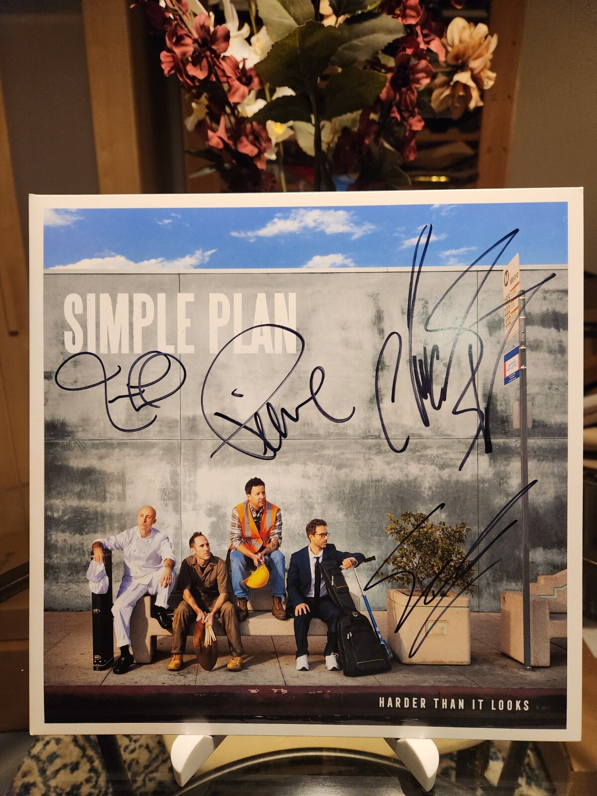 Simple Plan Harder Than It Looks SIGNED Yellow Translucent Vinyl Record LP /400