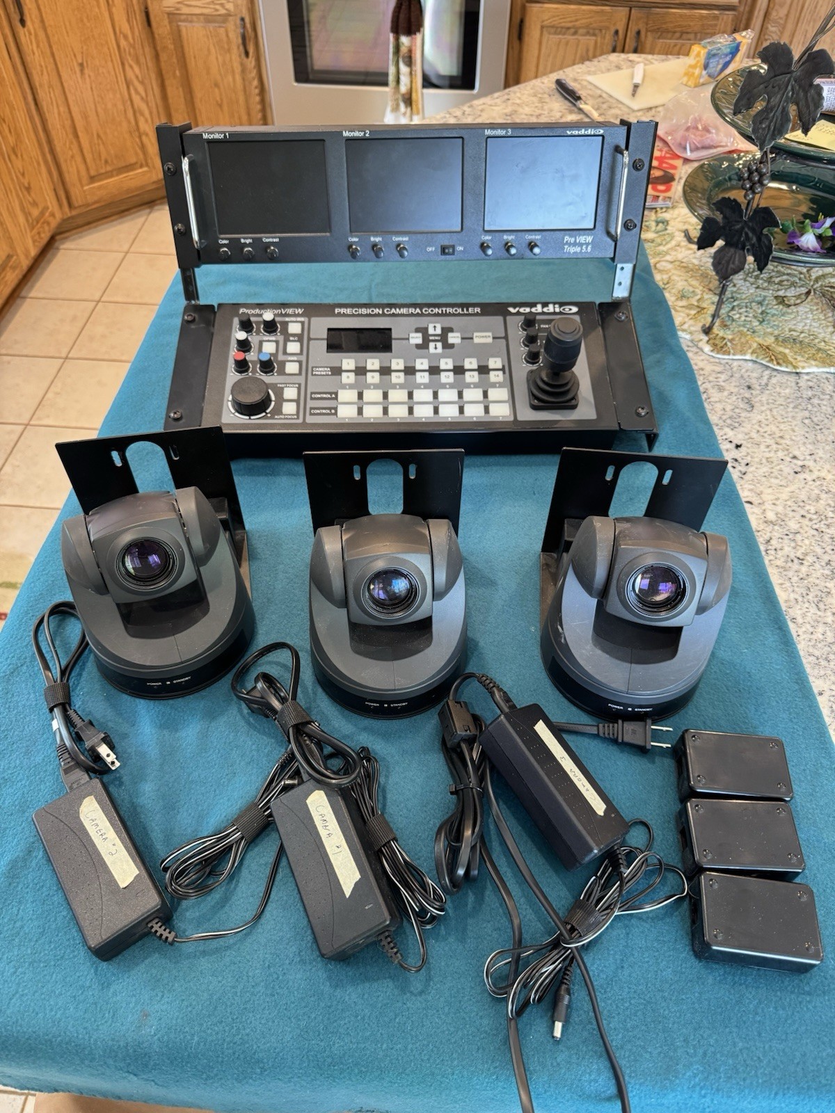 Vaddio PV Precision Camera Controller,  Triple 5.6 Viewer, (3) Sony PTZ Cameras
