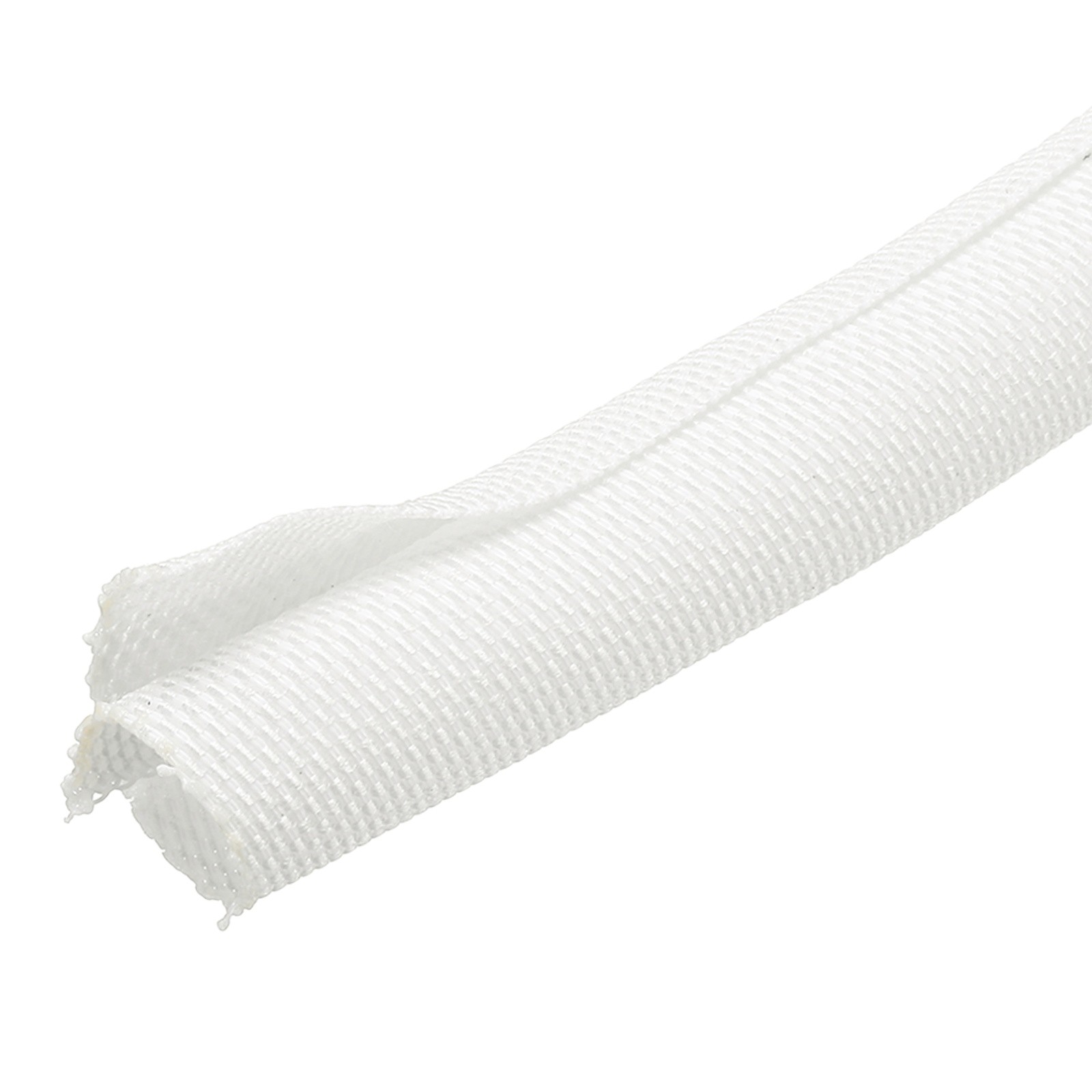 Wire Split Braided Cable Management Sleeve, White (3/8" - 30 Feet)