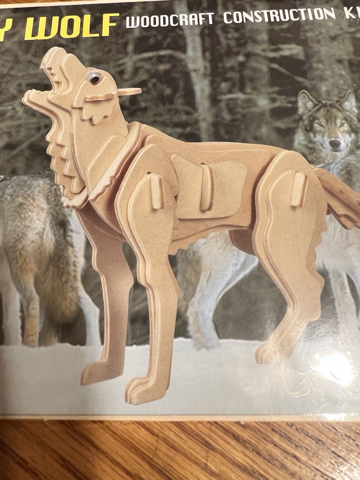 Woodcraft Animal Construction Kits Wolf Winter Fun Creative