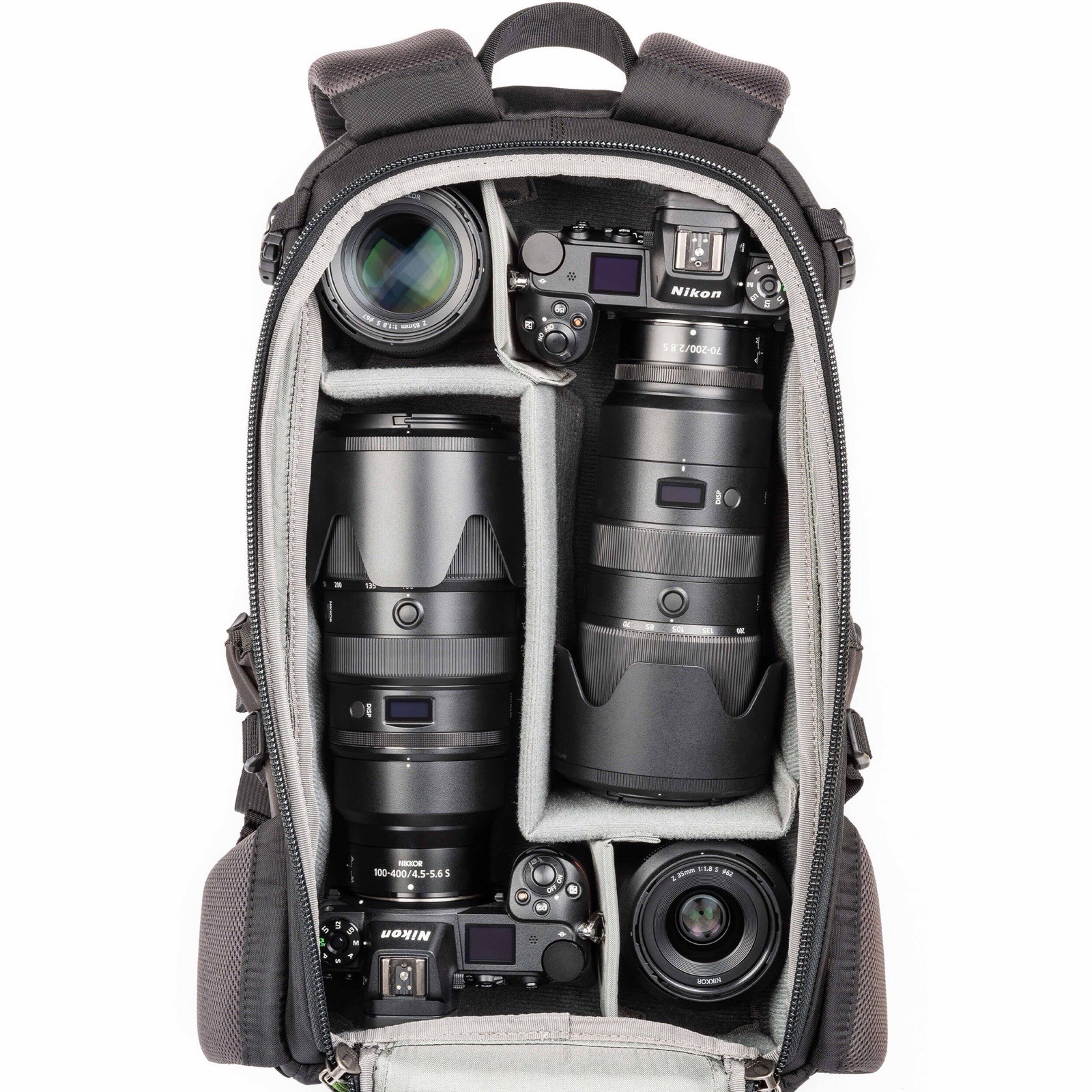 MindShift Backlight 18L Camera Backpack Black Green Gray Padded Strap Belt Loop