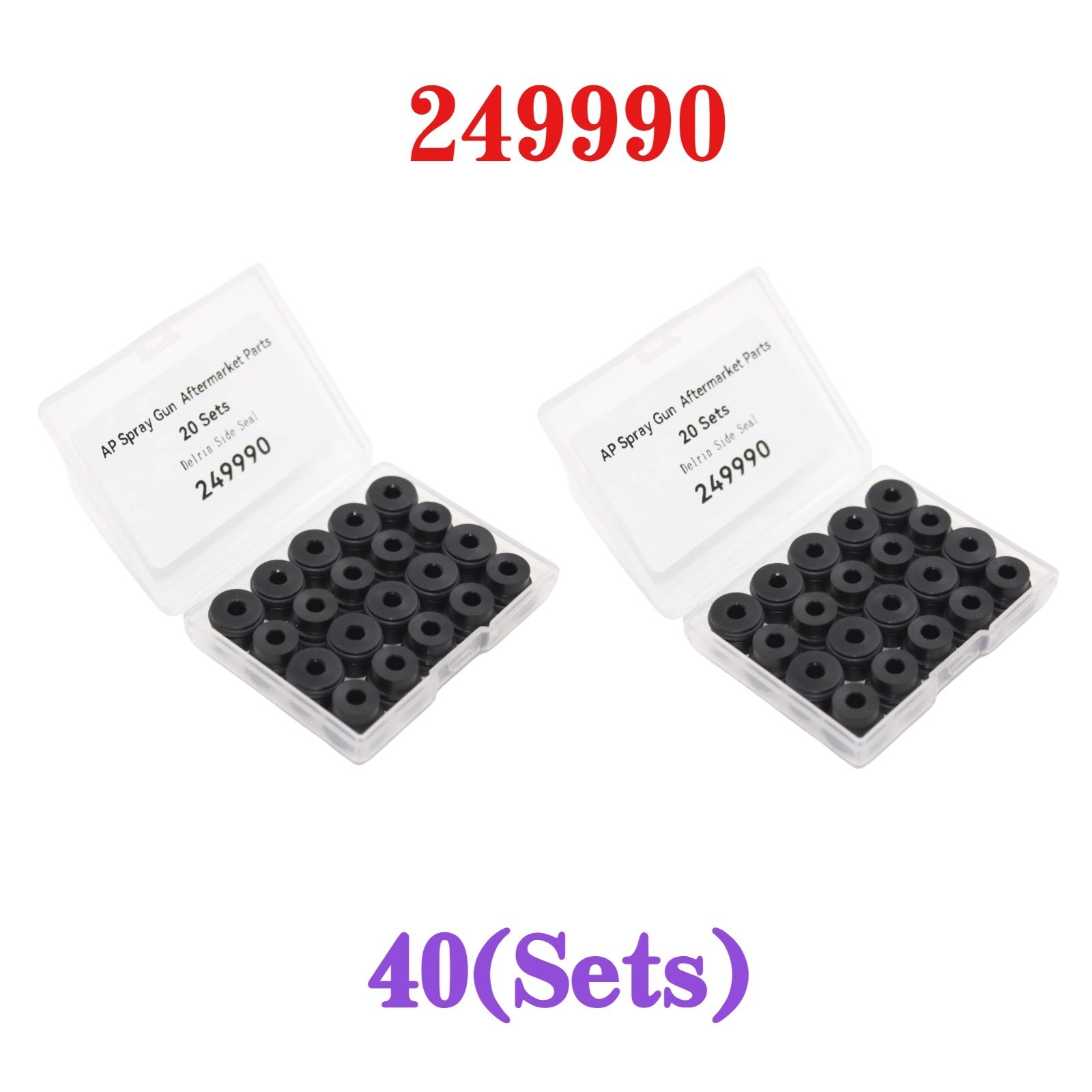 40(Sets) 249990 Side Seal Kit Aftermarket for Fusion Air Purge AP Gun 246348